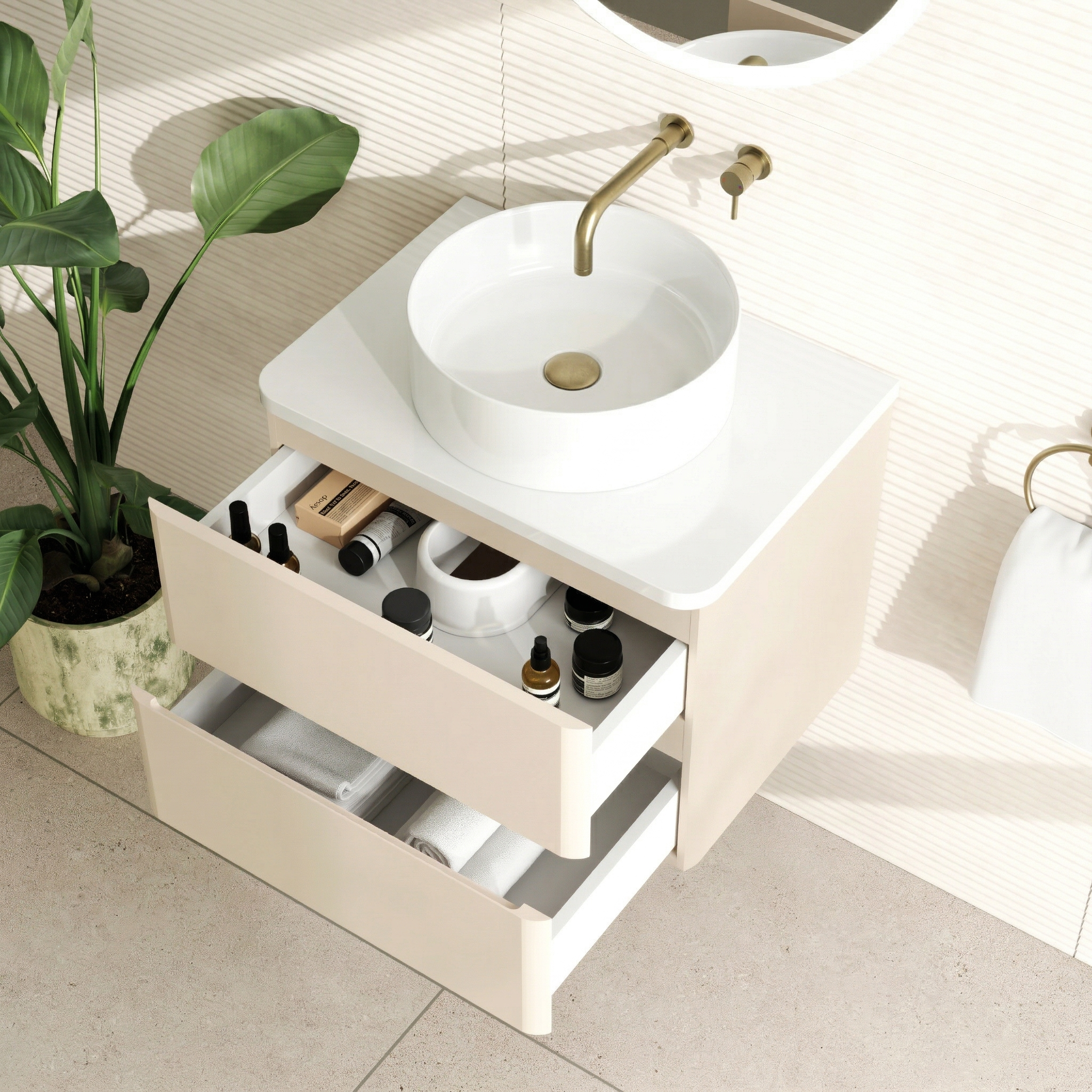 Drench Origin 600mm Wall Mounted Vanity Unit & Countertop