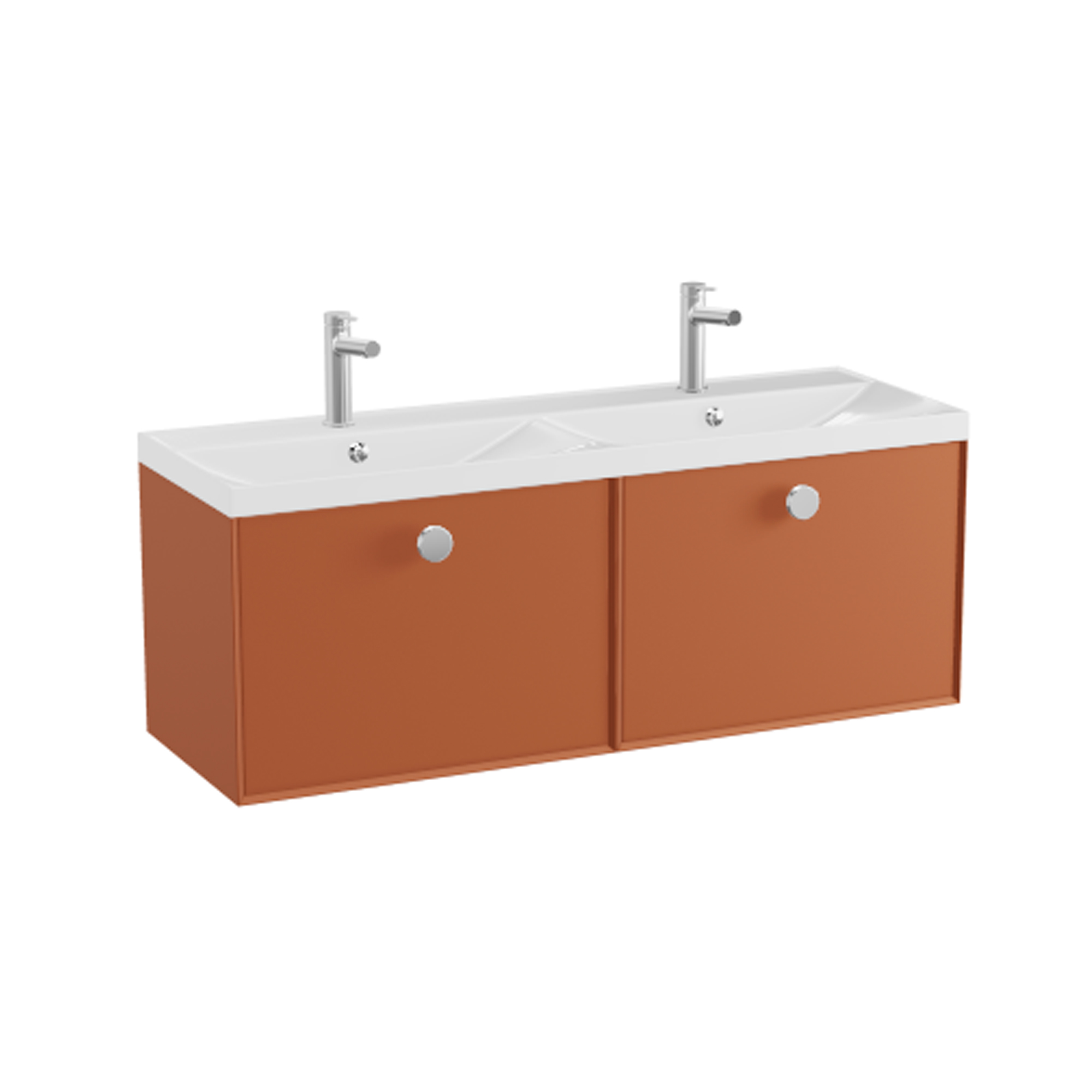 Vado Safari 1200mm Wall Hung Vanity Unit & Double Basin