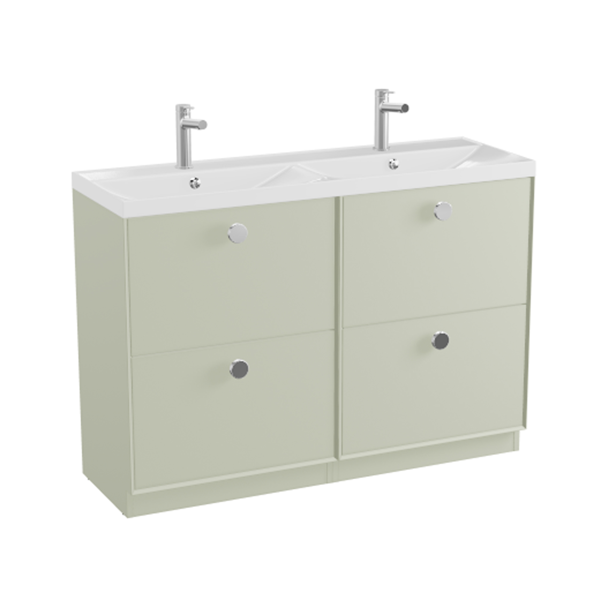 Vado Safari 1200mm Floorstanding Vanity Unit & Double Basin