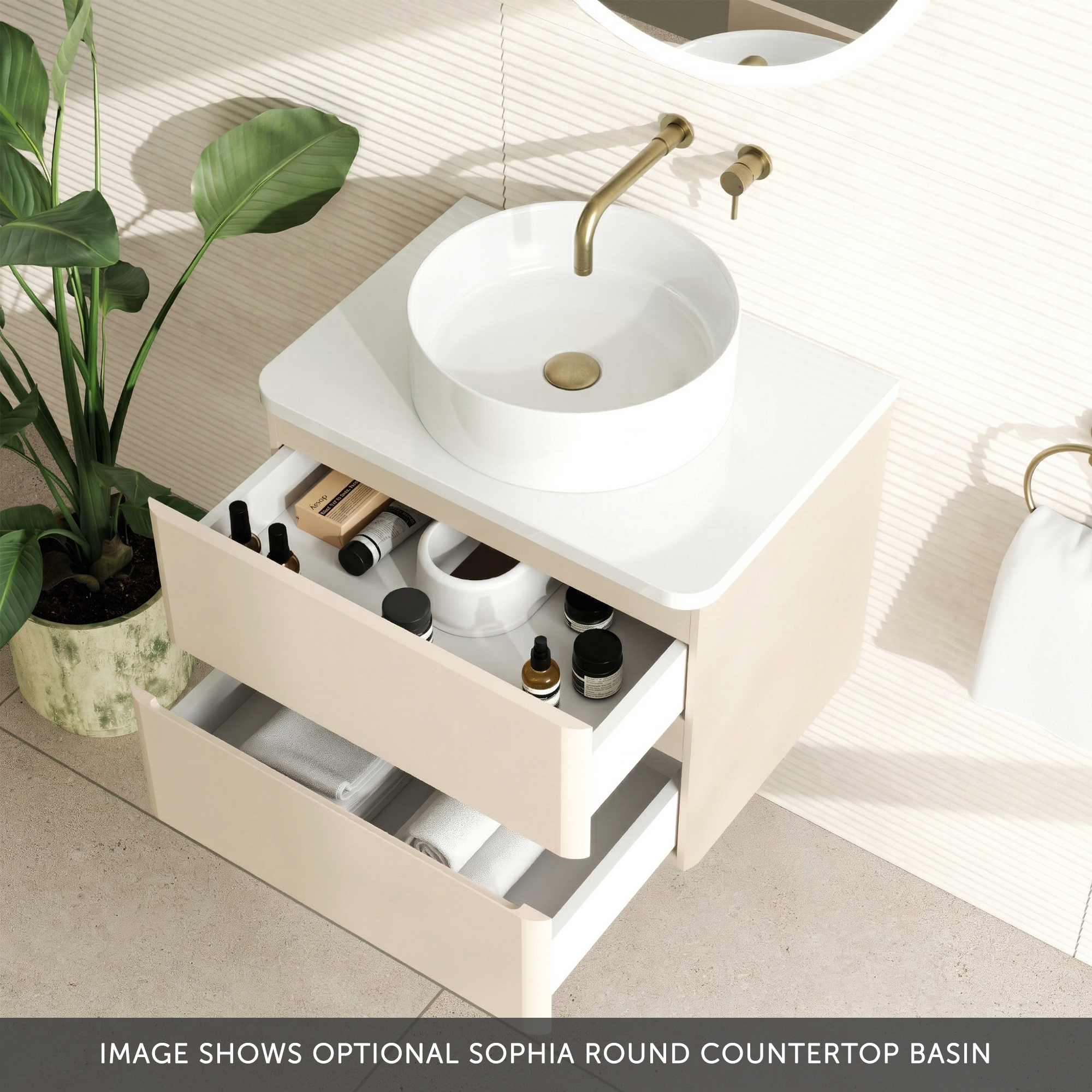 Drench Origin 600mm Wall Mounted Vanity Unit & Countertop