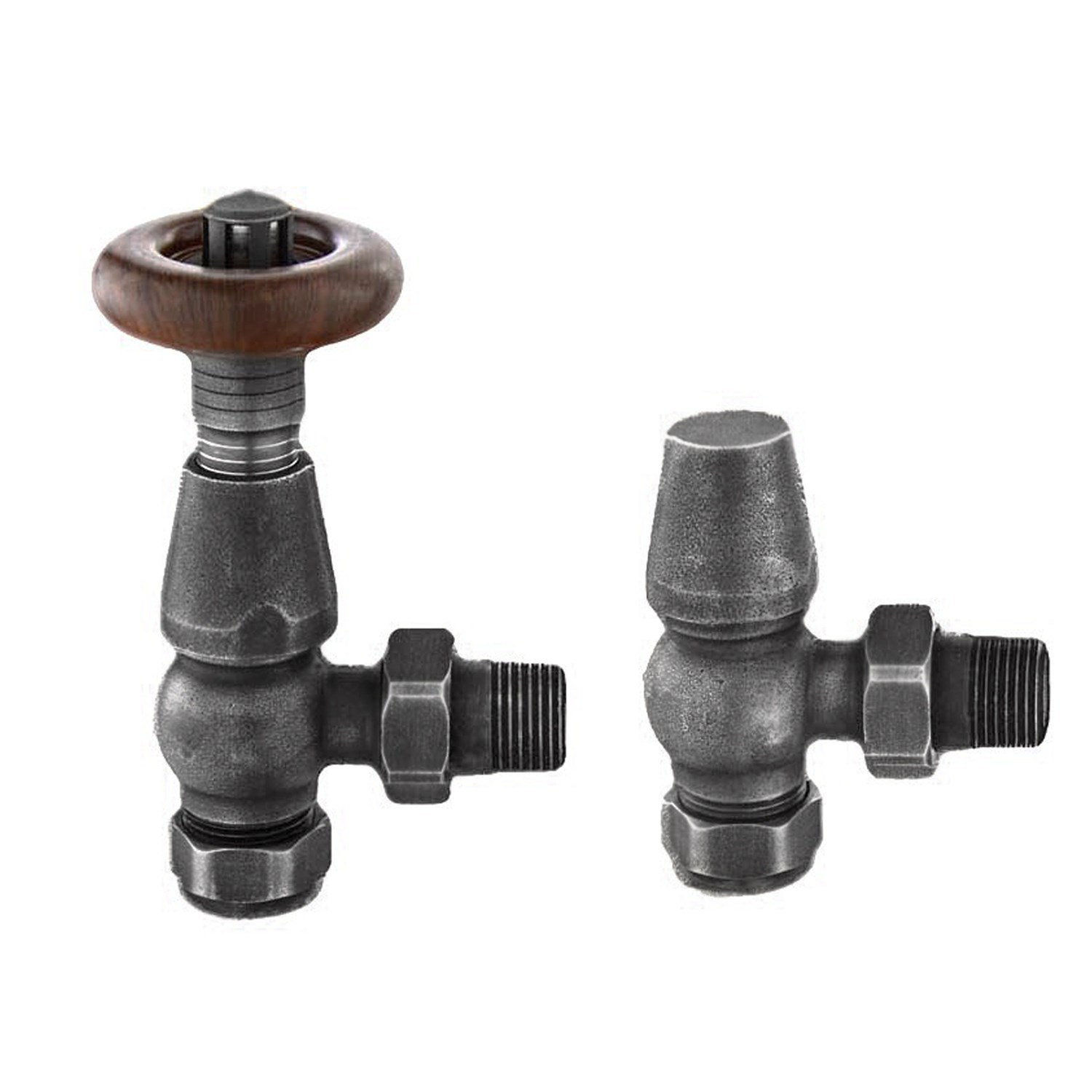 Toasty Chelsea Pewter Angled Thermostatic Radiator Valve