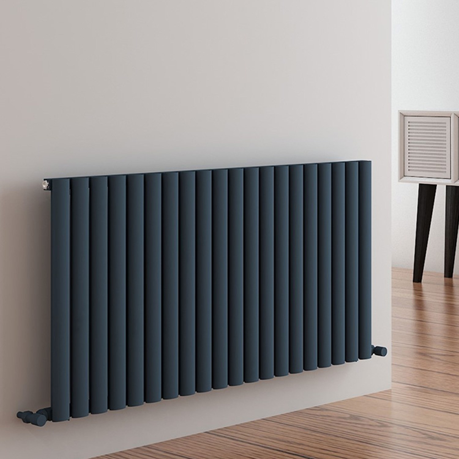 Tallis Oval Single Panel Horizontal Aluminium Radiator