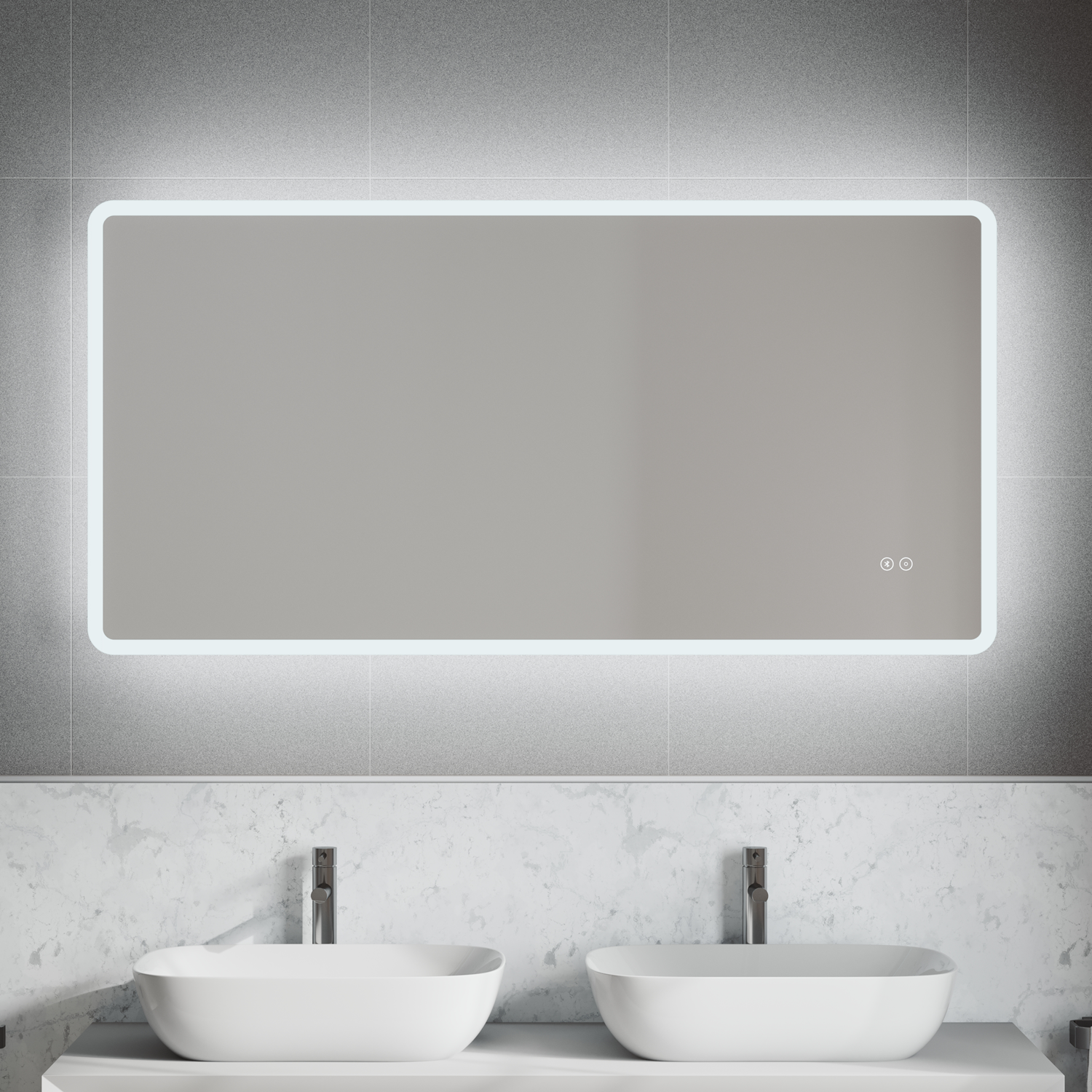 Vellamo LED Frame Mirror with Touch Sensor