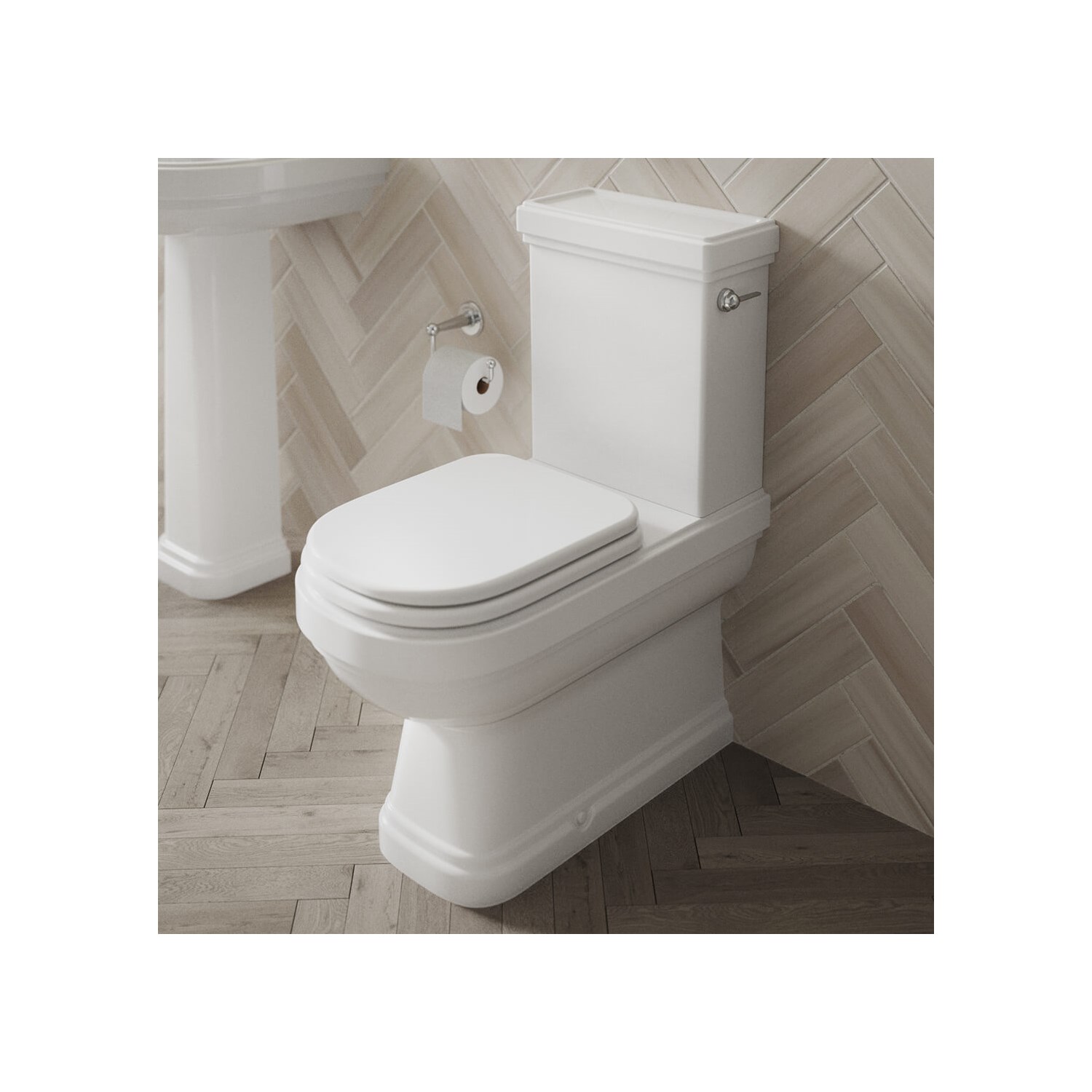 Burlington Riviera Close Coupled Back to Wall Toilet with Soft Close Seat