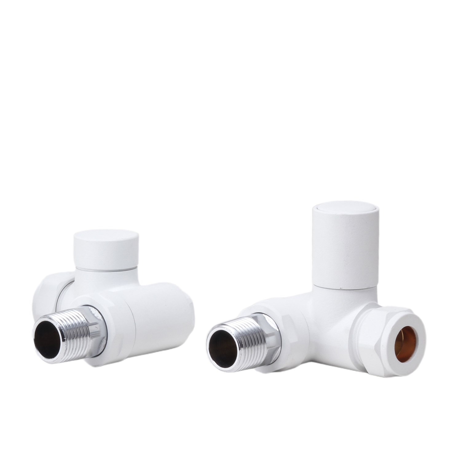 Toasty White Dual Fuel Corner Radiator Valves