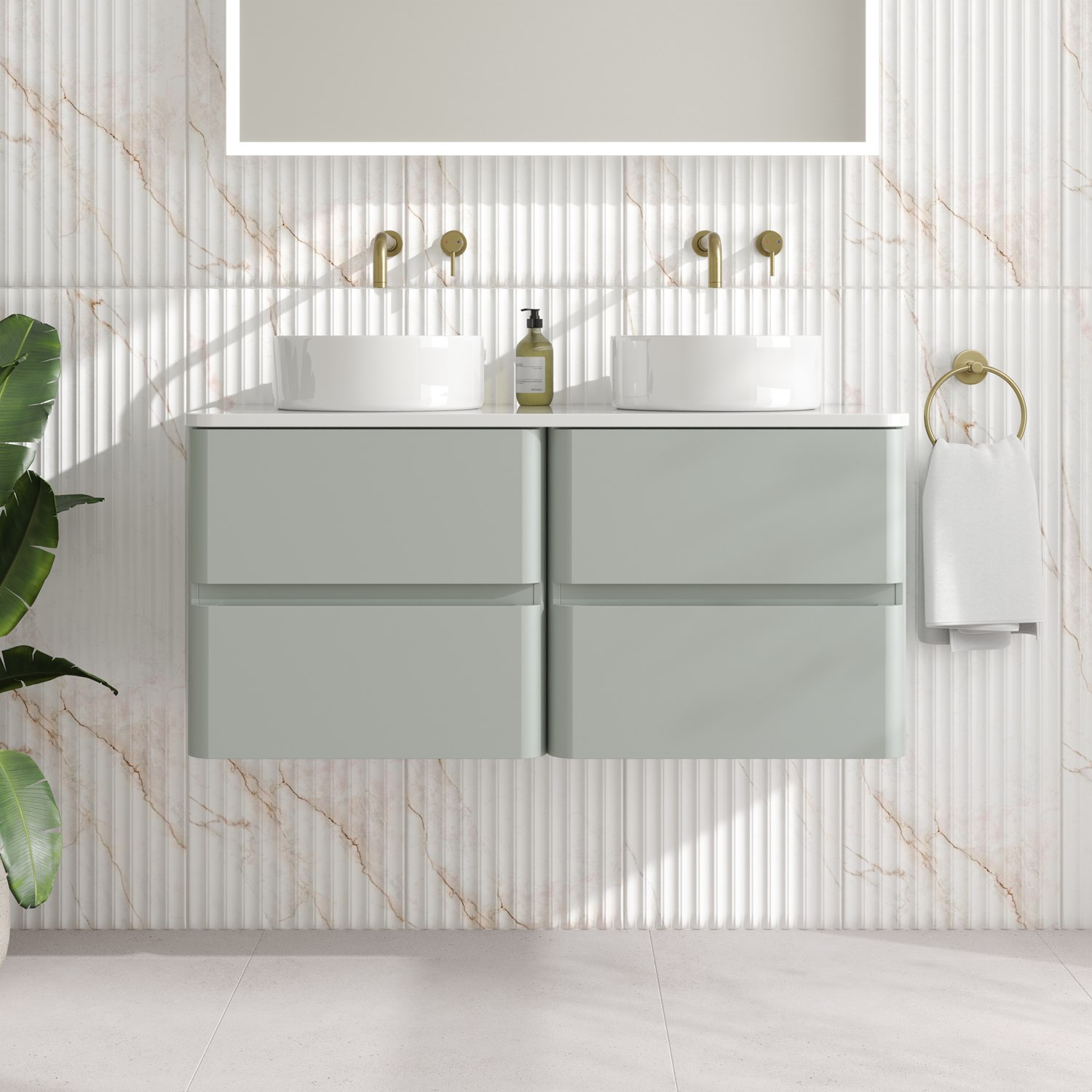 Drench Origin 1000mm Wall Mounted Vanity Unit & Countertop