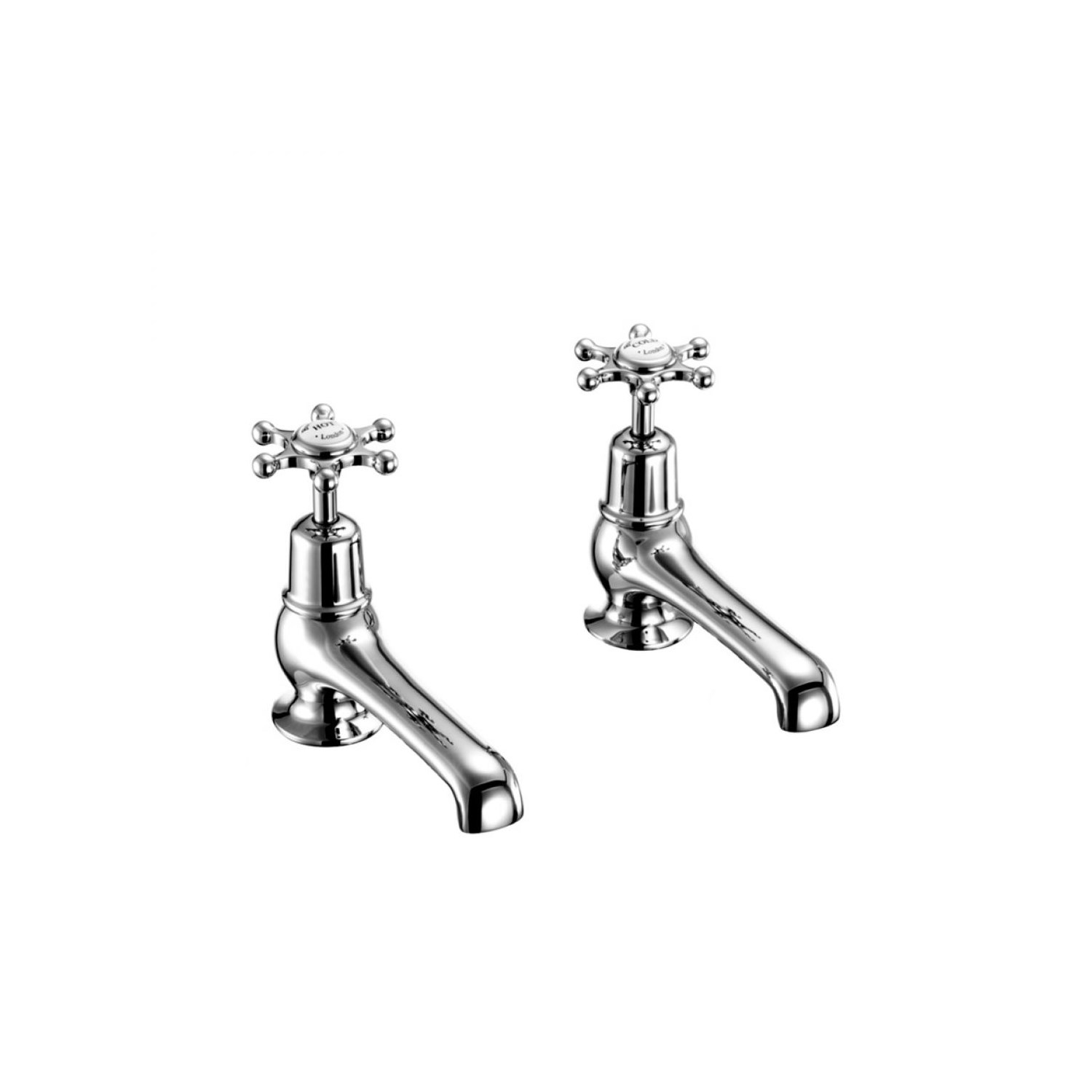 Burlington Birkenhead Deck Mounted Bath Pillar Taps