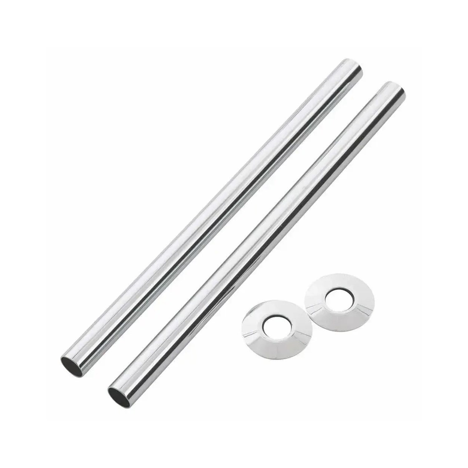 Butler & Rose Radiator Pipes & Cover Plates - Chrome | Drench