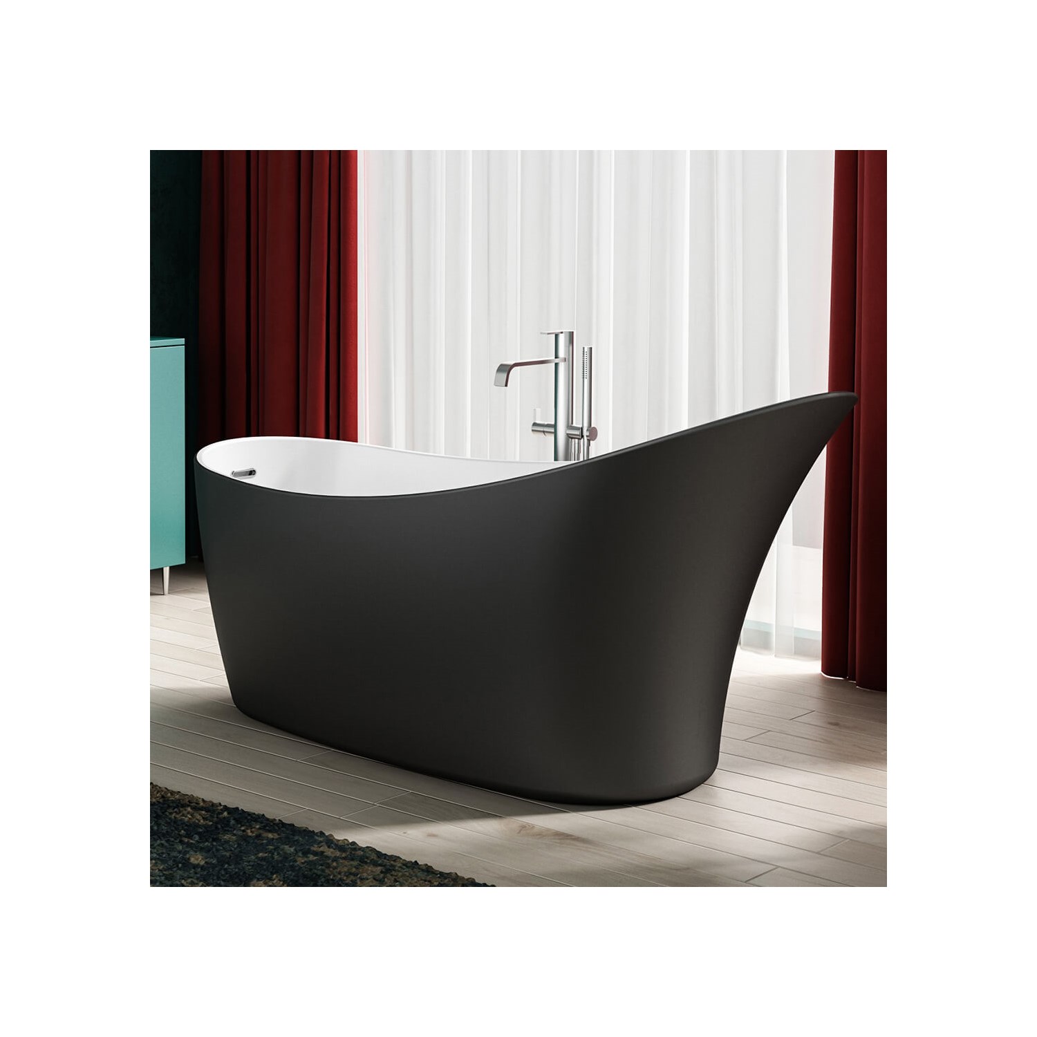 Portobello Matt Freestanding Bath 1590 x 680mm