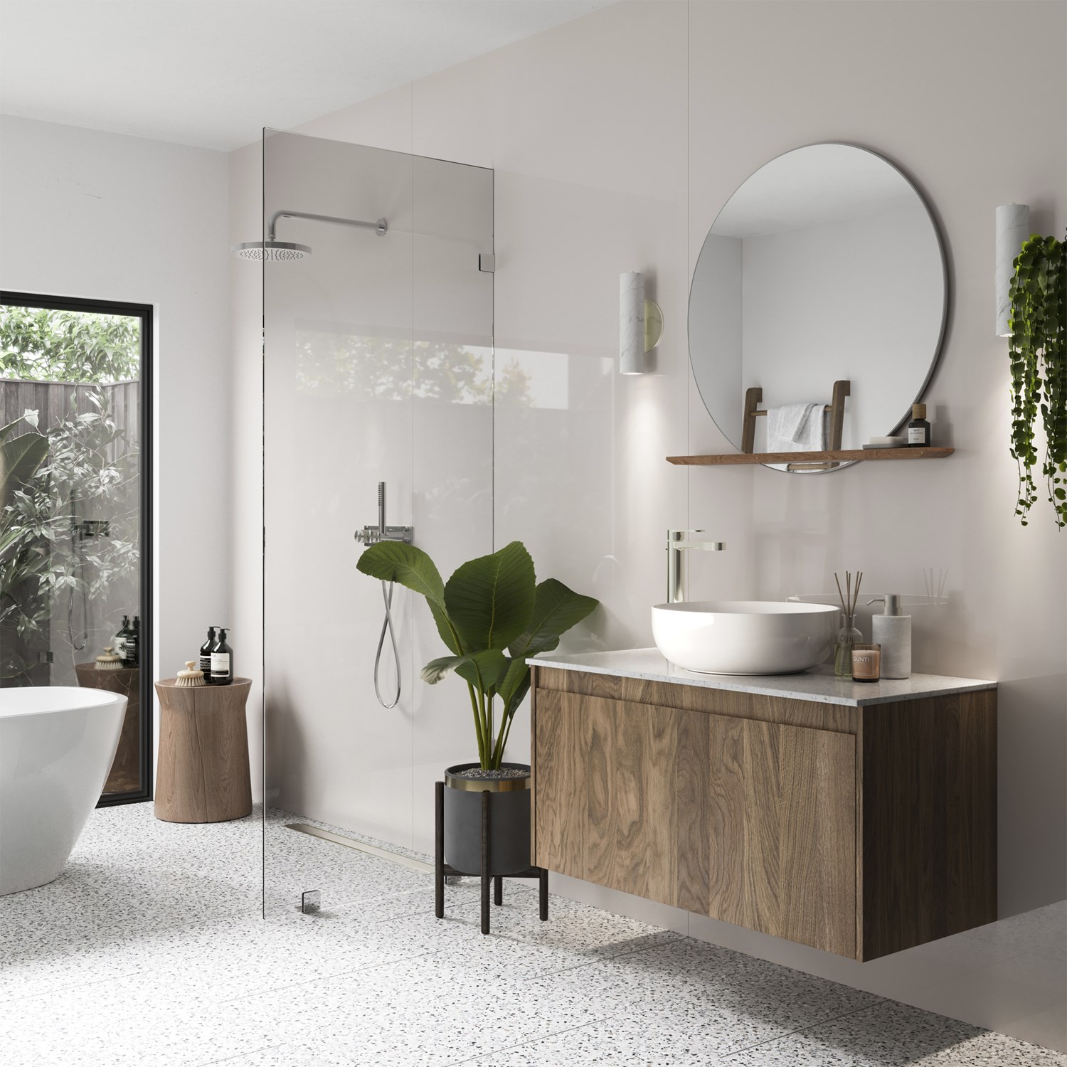 Showerwall Latte Acrylic Pack Bathroom Wall Panel