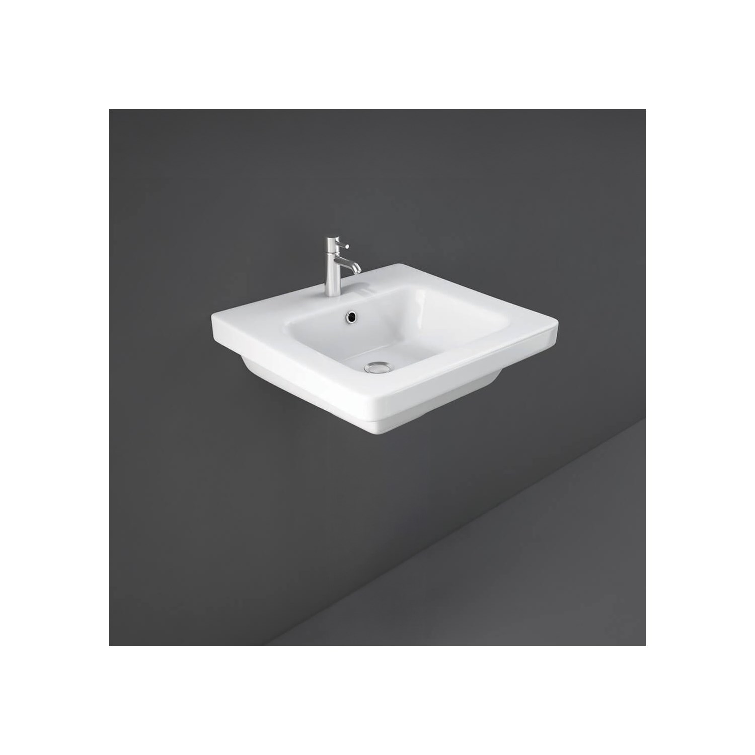RAK Resort 1 Tap Hole Wall Hung Basin