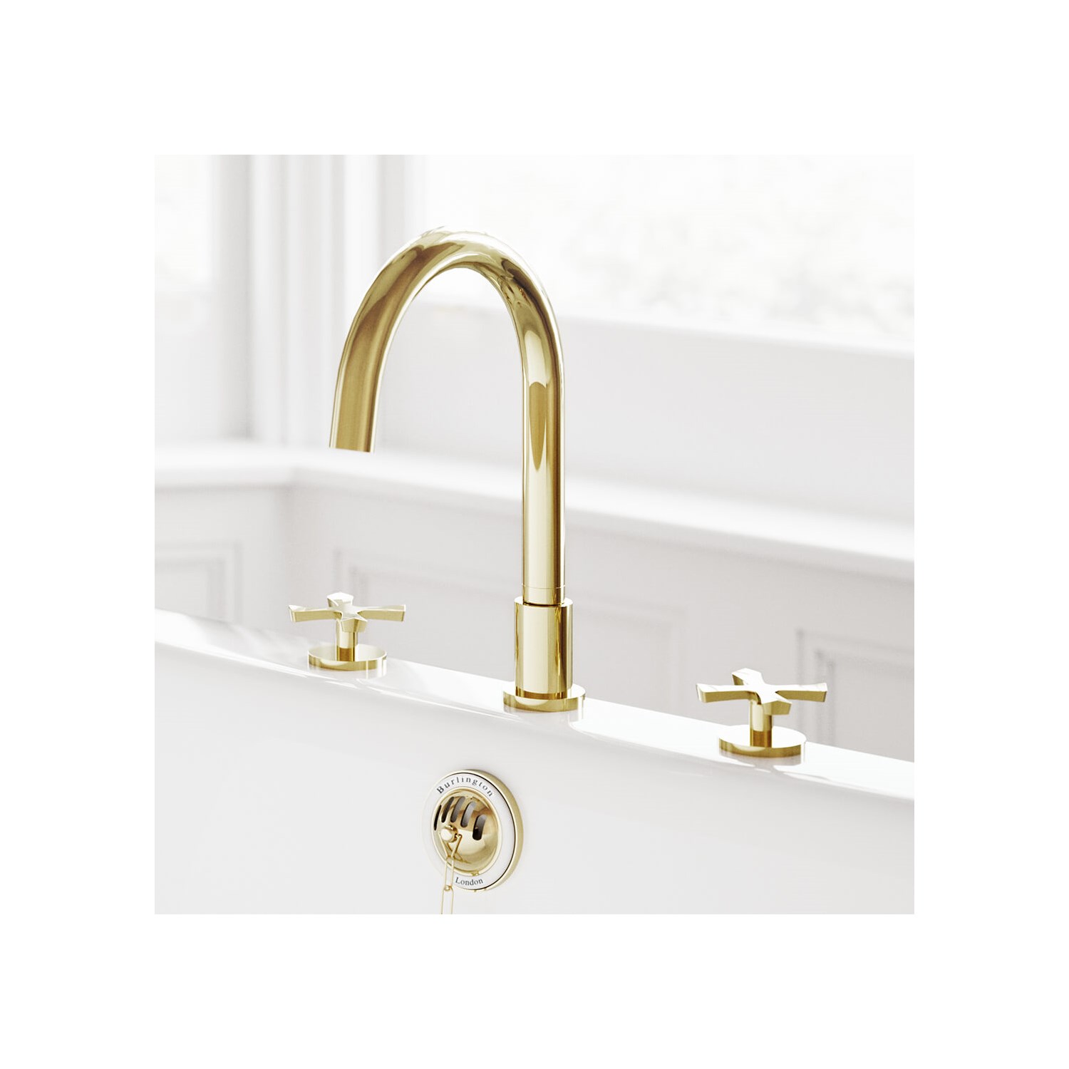 Burlington Riviera 3 Hole Bath Mixer Tap