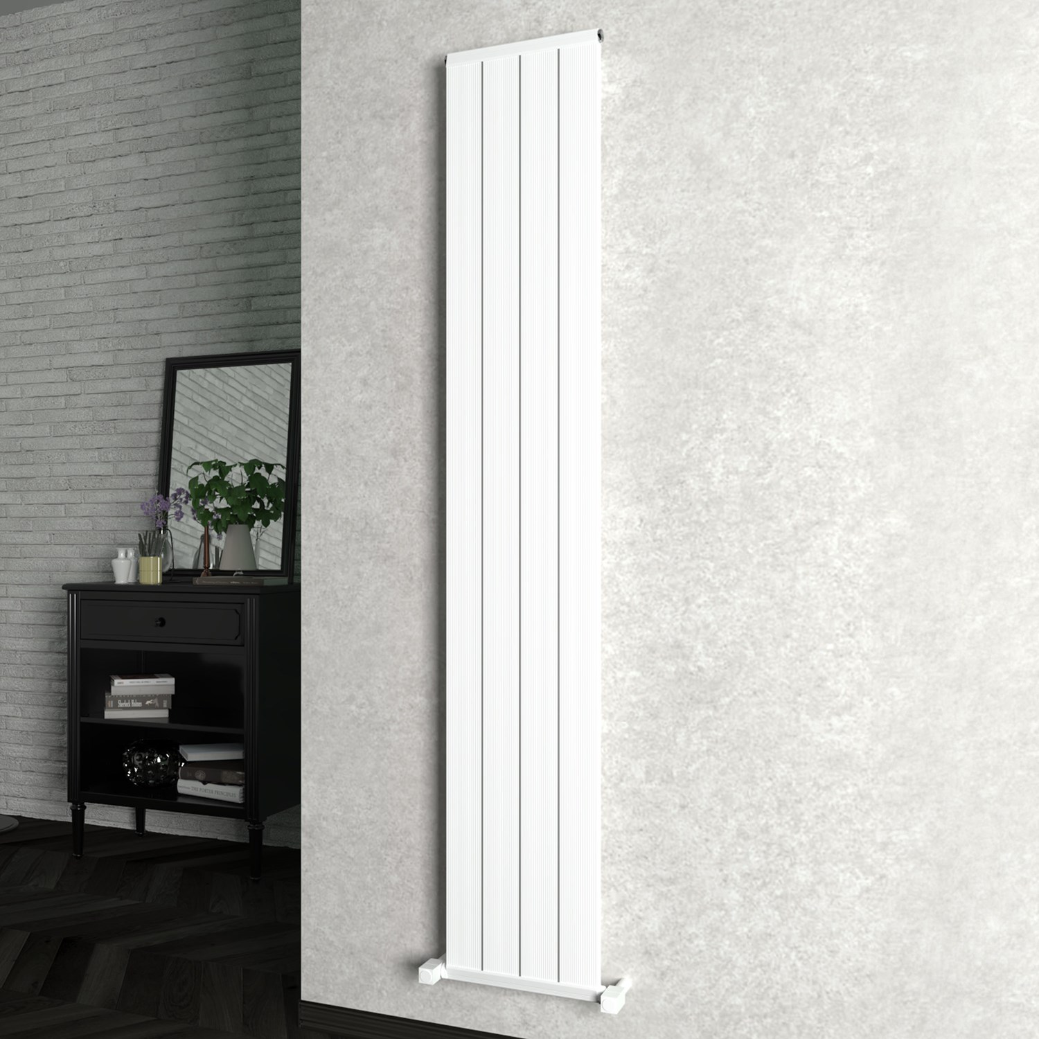 Elite Flat Panel Textured Vertical Aluminium Radiator