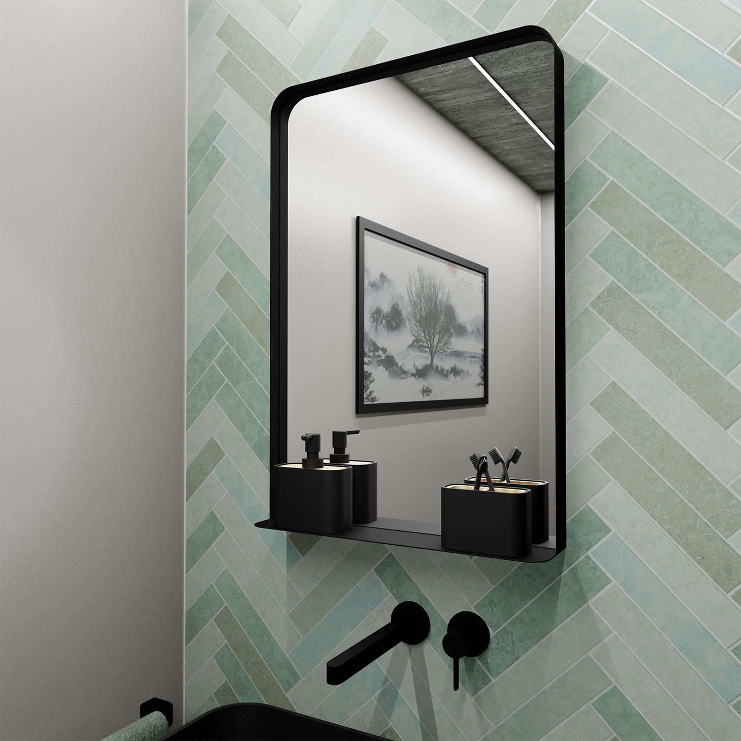 City Mirror Shelf 750 x 500mm
