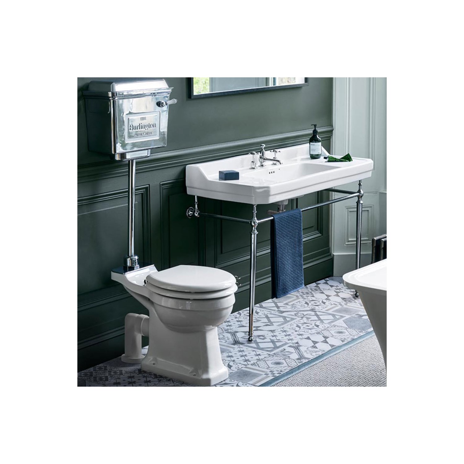 Burlington Medium Level Toilet with Chrome Cistern (Excluding Seat)
