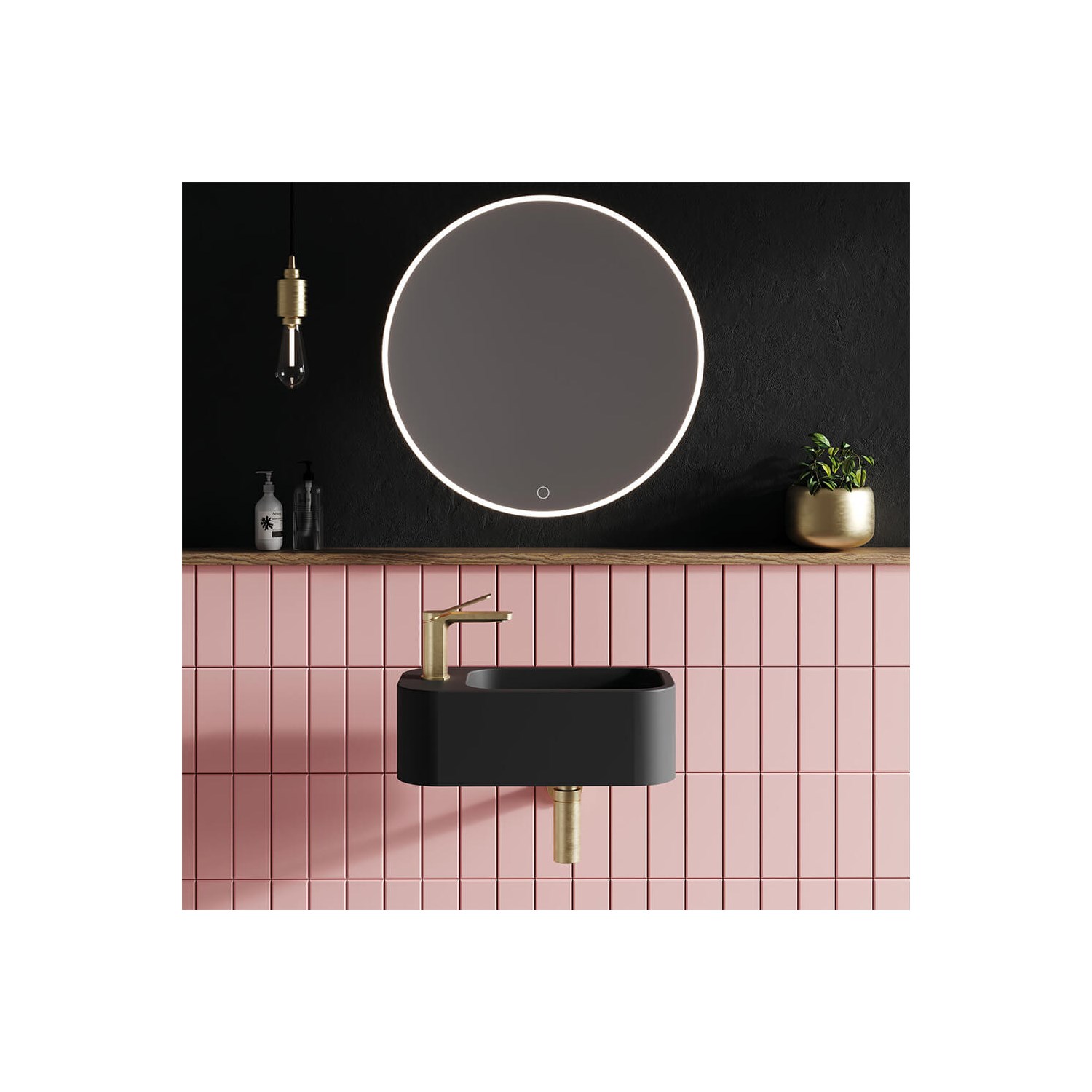 Crosswater Popolo Cloakroom Basin - Matt Black