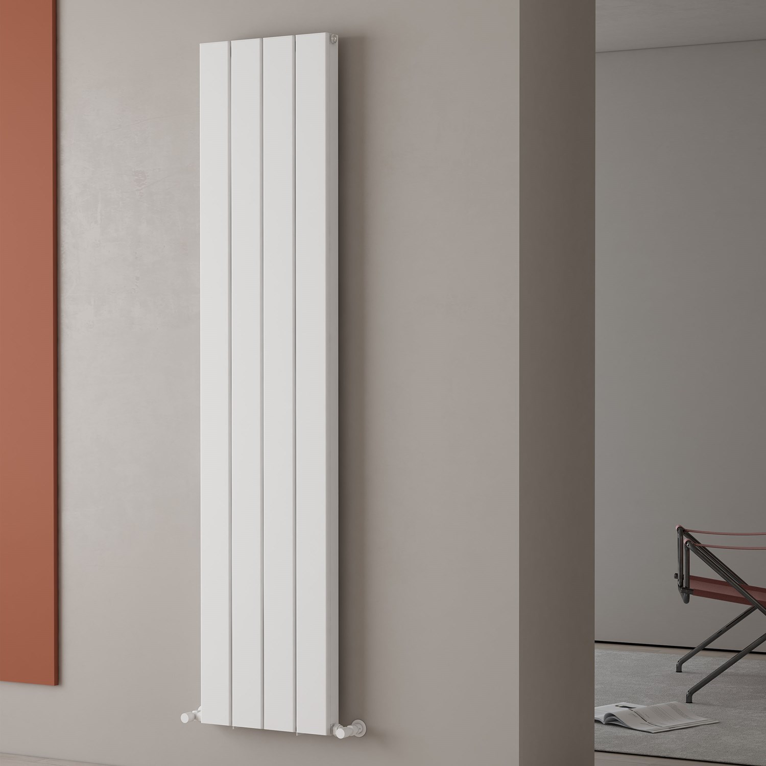 Angers Double Panel Vertical Aluminium Radiator