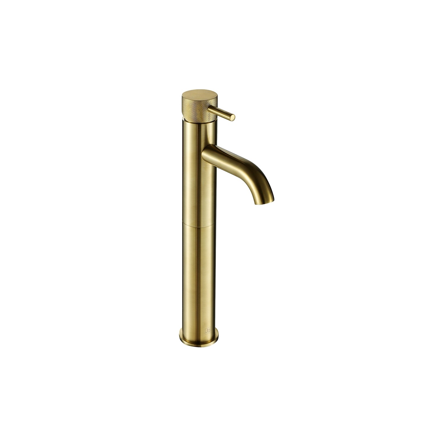 VOS Tall Single Lever Basin Mixer with Designer Handle - Brushed Brass