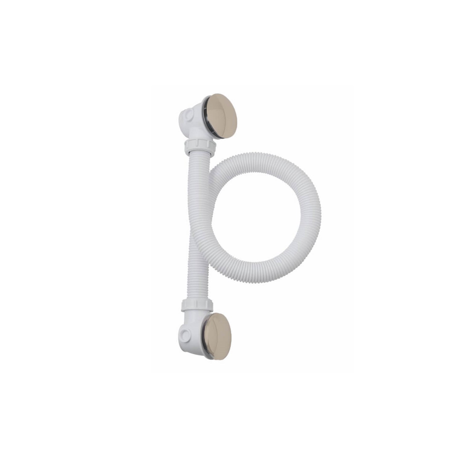 Brushed Nickel Push Down Concealed Bath Waste & Overflow