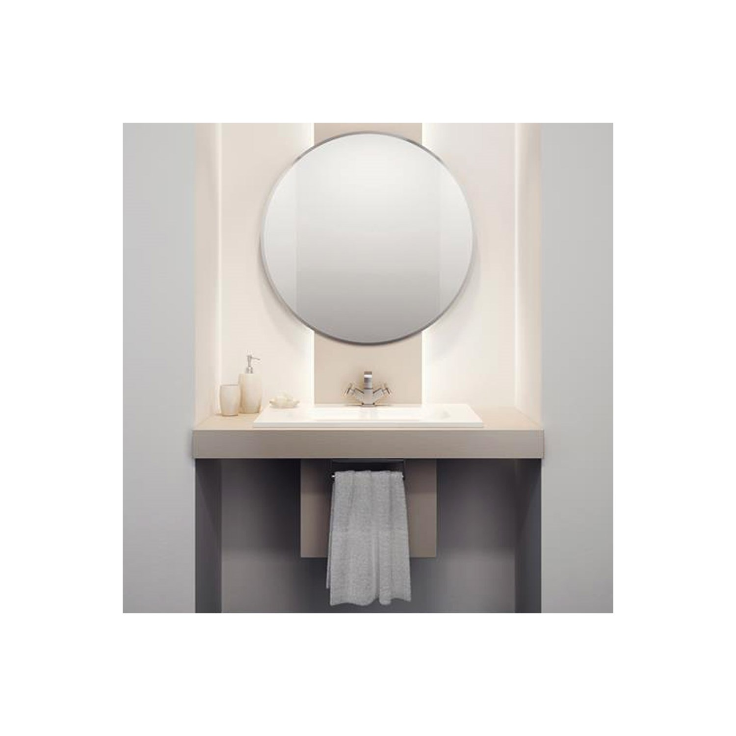 hib. Rondo Round Bathroom Mirror 500mm