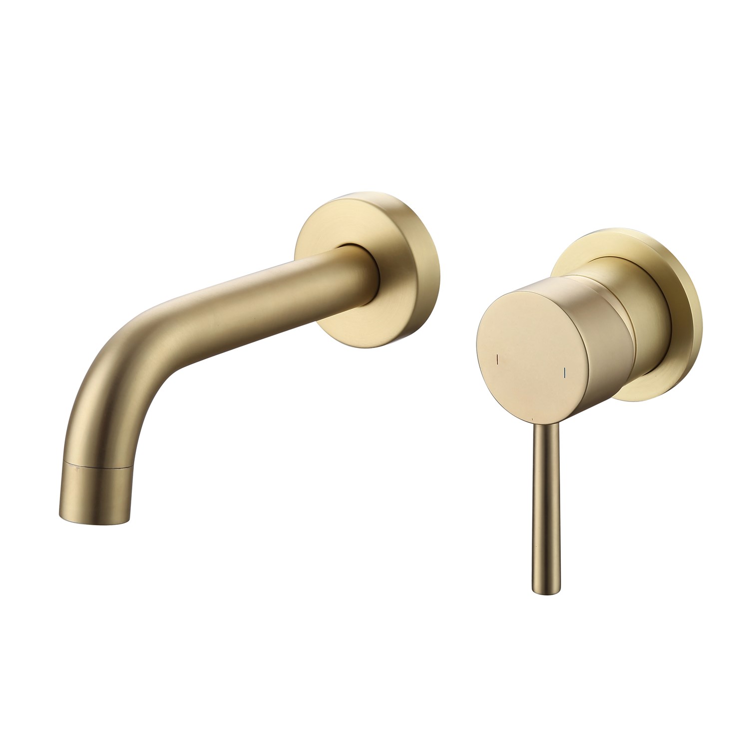 Harbour Clarity Brushed Brass Wall Mounted Basin Mixer