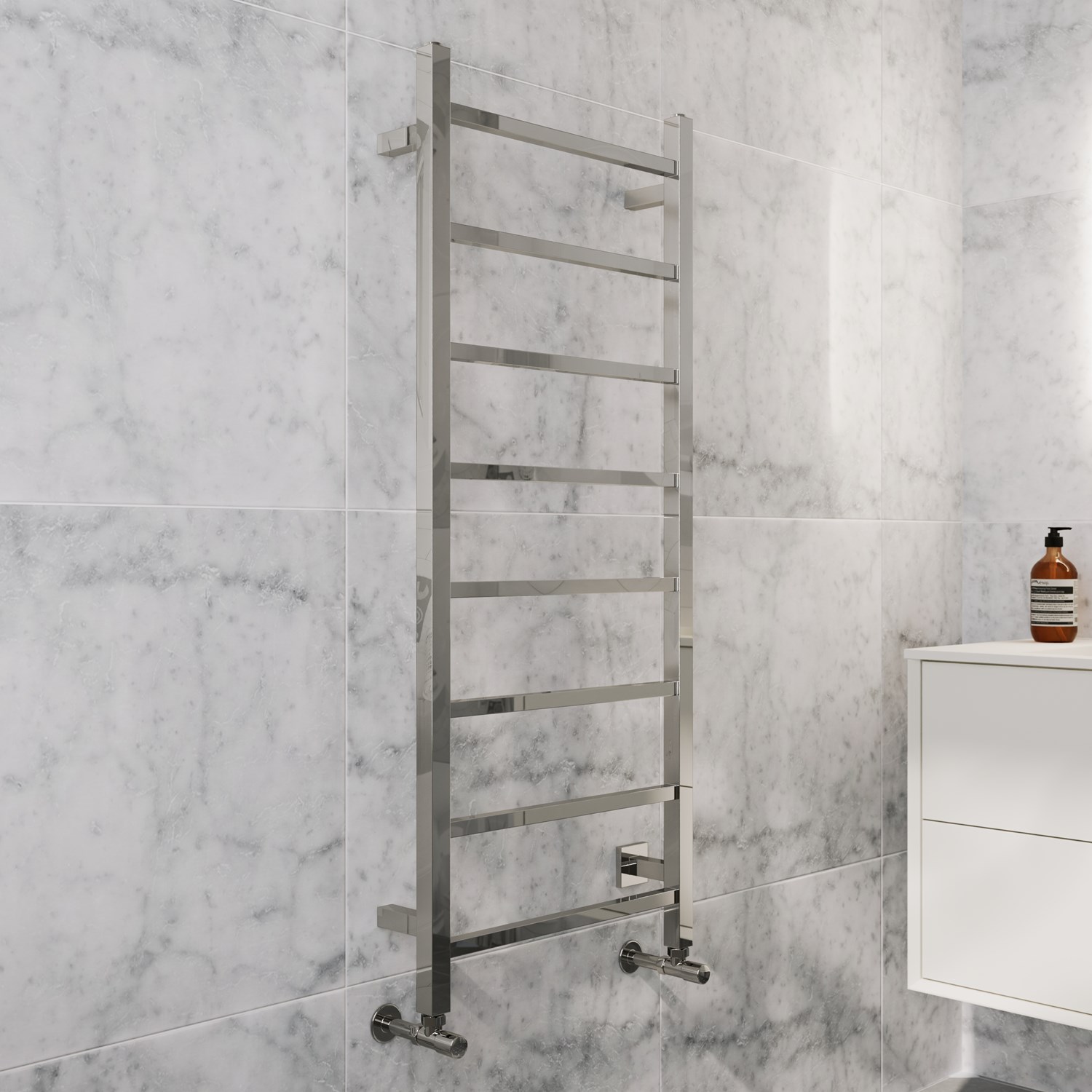 Toasty Arcus Polished Stainless Steel Electric Heated Towel Rail