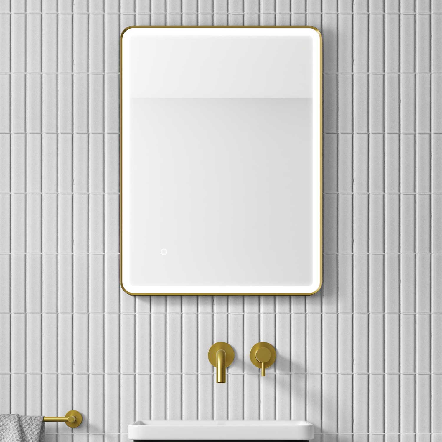 HIX LED Illuminated Framed Mirror with Demister Pad & Colour Change ...