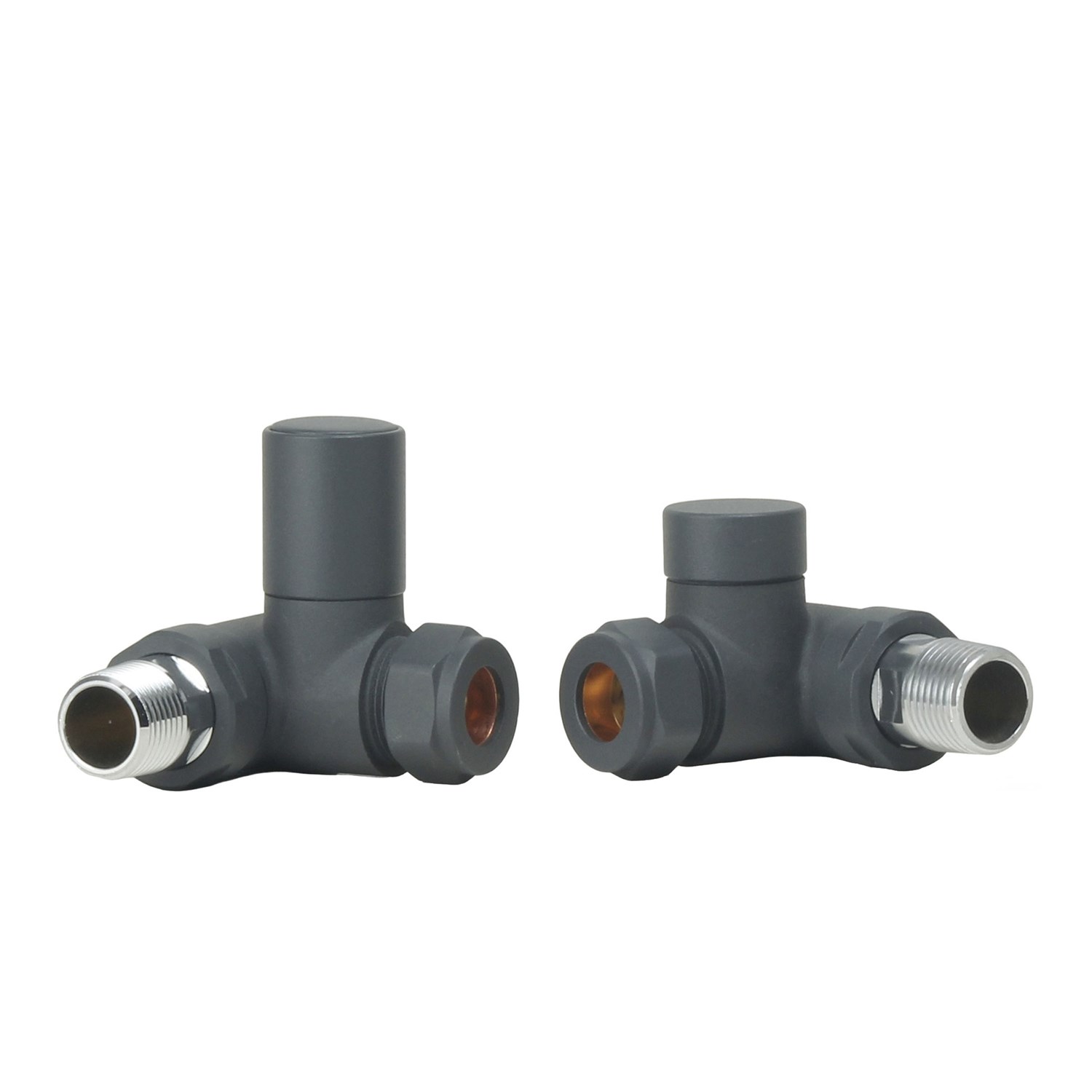 Toasty Anthracite Dual Fuel Corner Radiator Valves