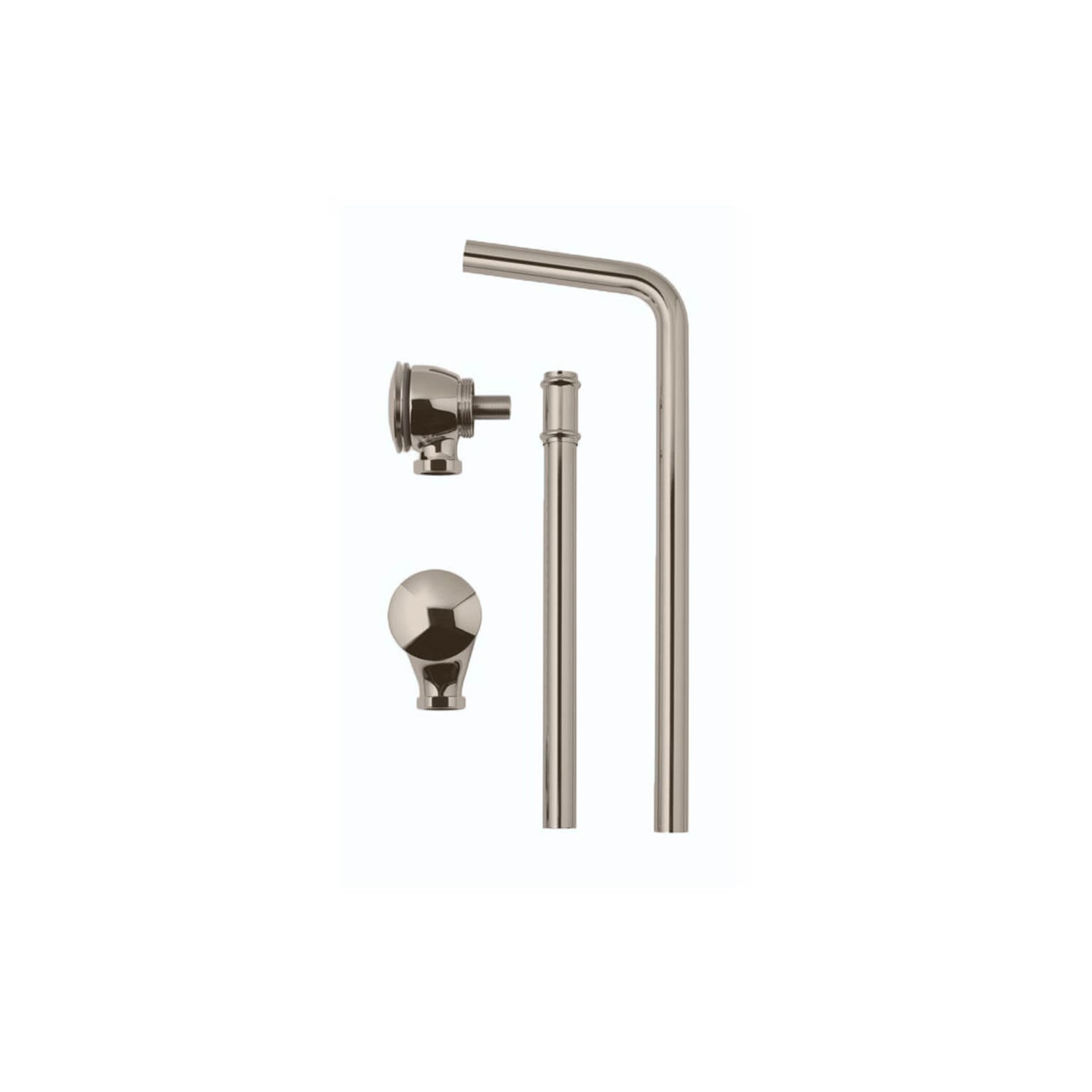Brushed Nickel Push Down Exposed Extended Bath Waste