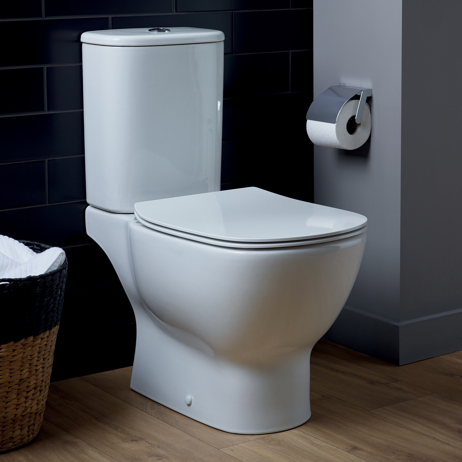 Ideal Standard Tesi Close Coupled Toilet with Aquablade® Flush Technology & Soft Close