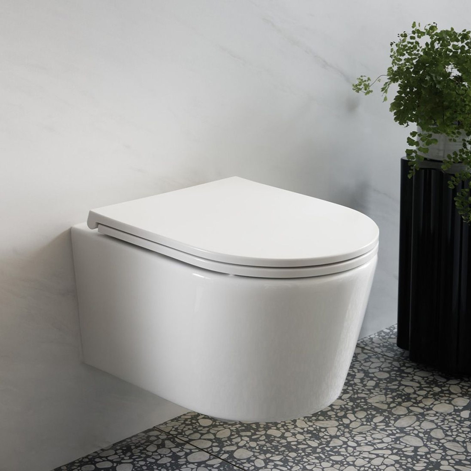 Vado Safari Round Wall Hung Toilet & Soft Close Slimline Seat