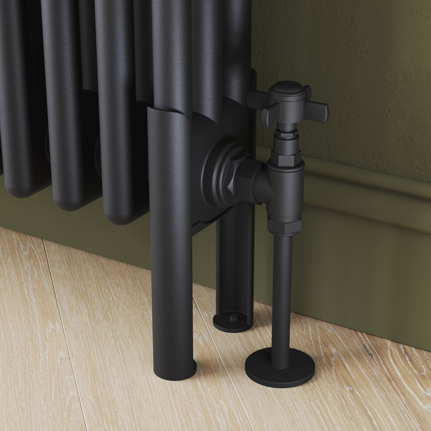 Toasty Ardleigh Matt Black Column Radiator Feet | Drench