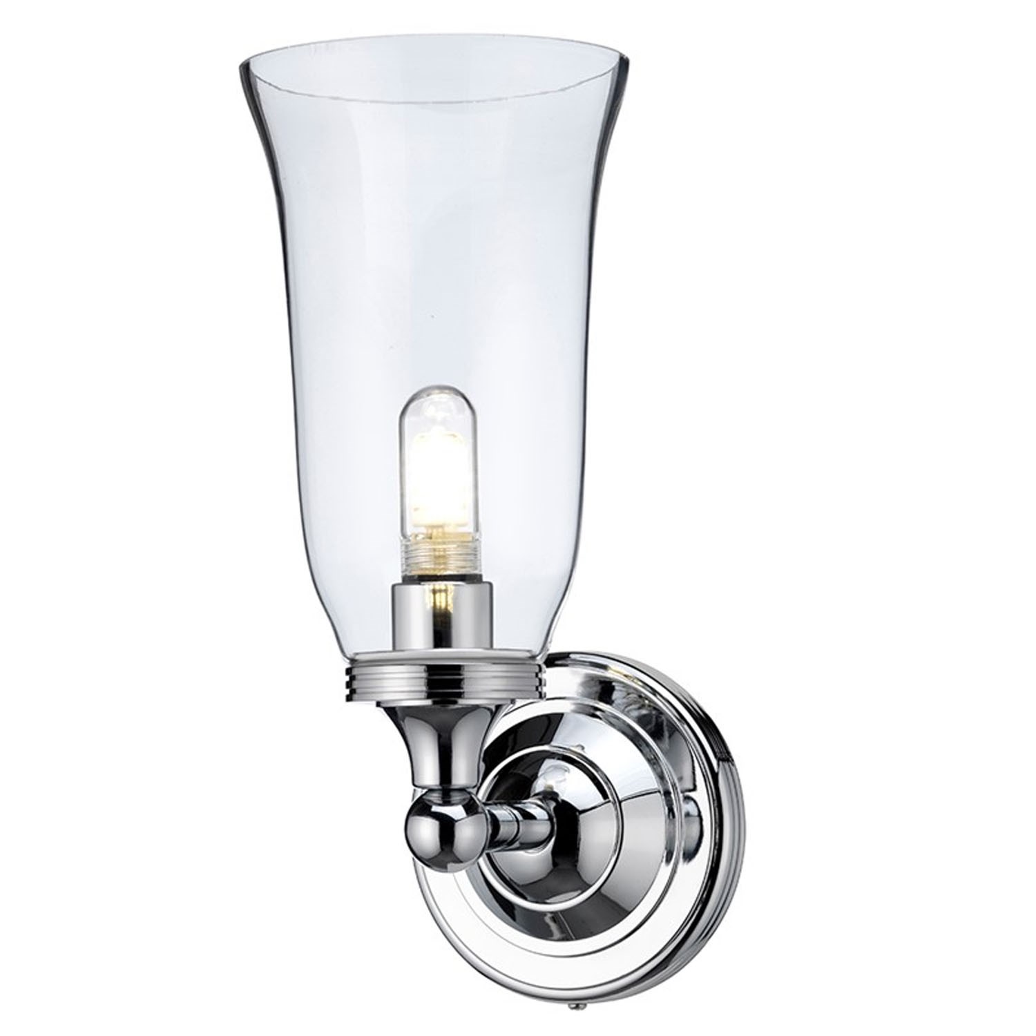 Burlington Wall Light with Clear Glass Vase Shade