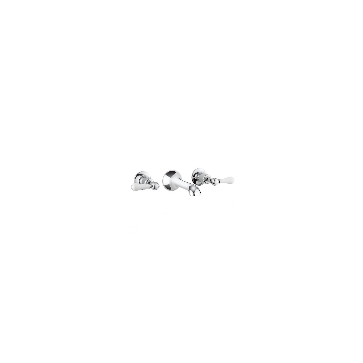 Crosswater Belgravia Lever Wall Mounted 3 Hole Basin Mixer Tap