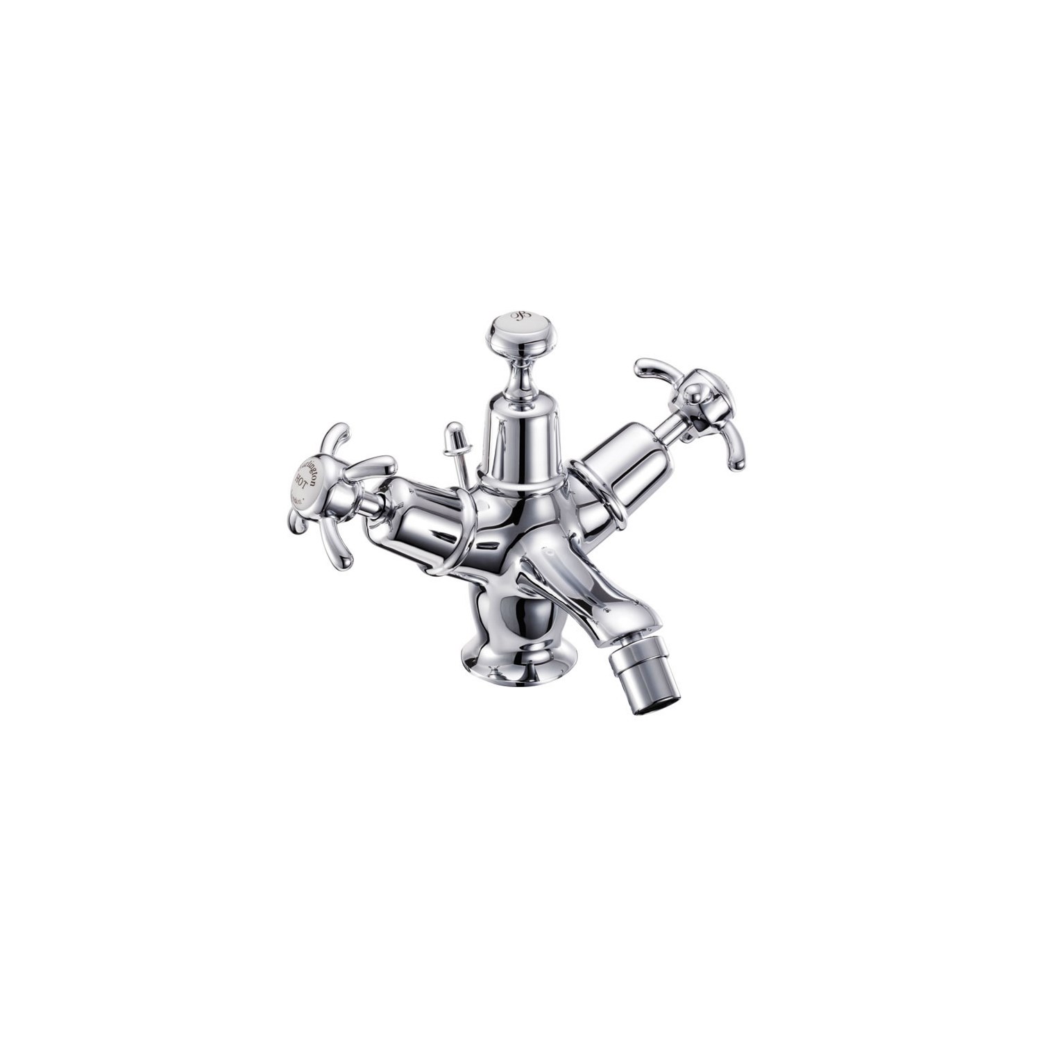 Burlington Anglesey Bidet Mixer Tap with Pop Up Waste