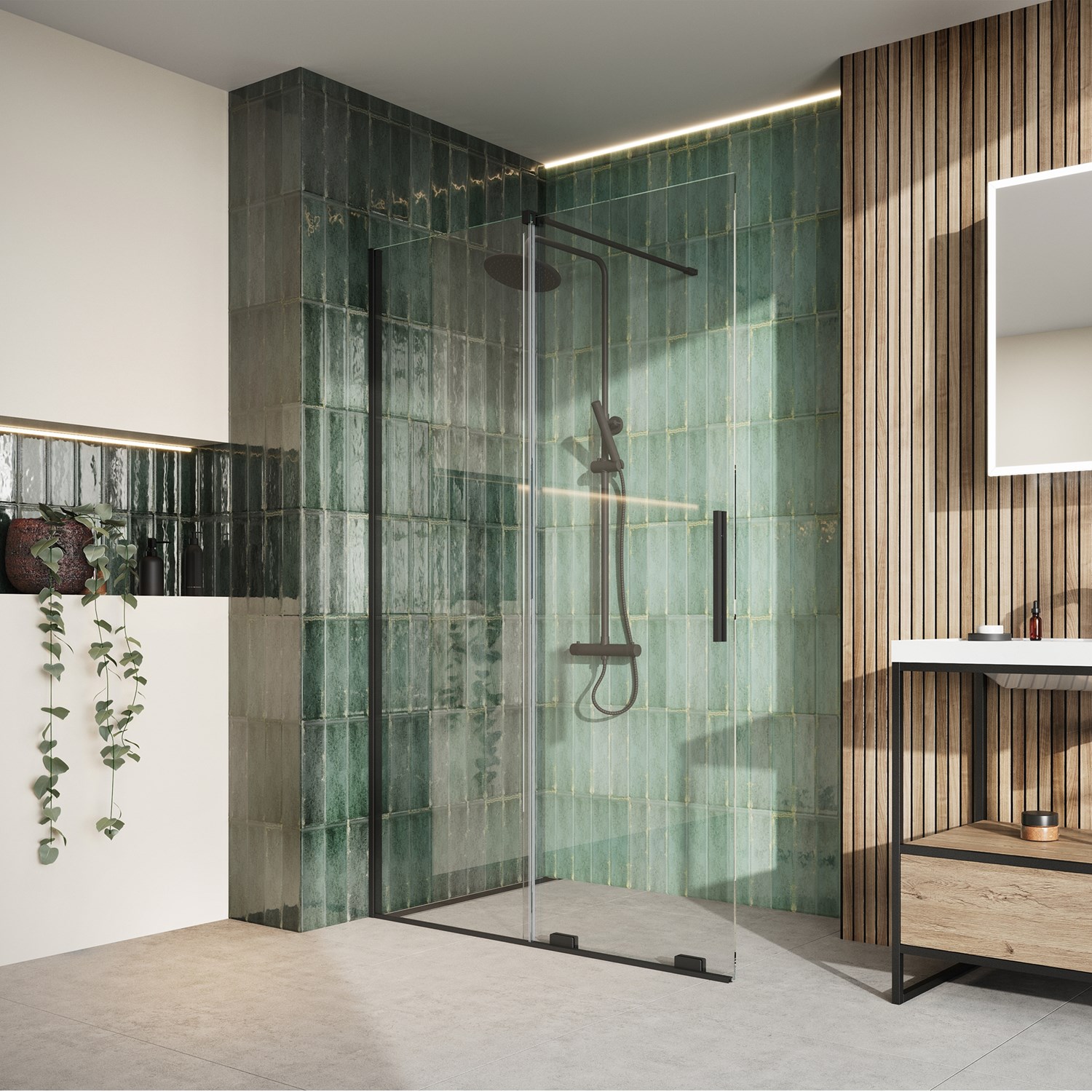 Harbour Momentum 8mm Easy Clean 2m Tall Sliding or Wetroom Shower Door ...