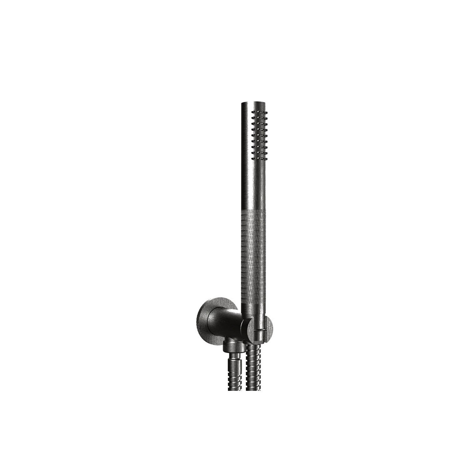 Crosswater Union Shower Handset with Wall Outlet and Hose - Brushed Black Chrome