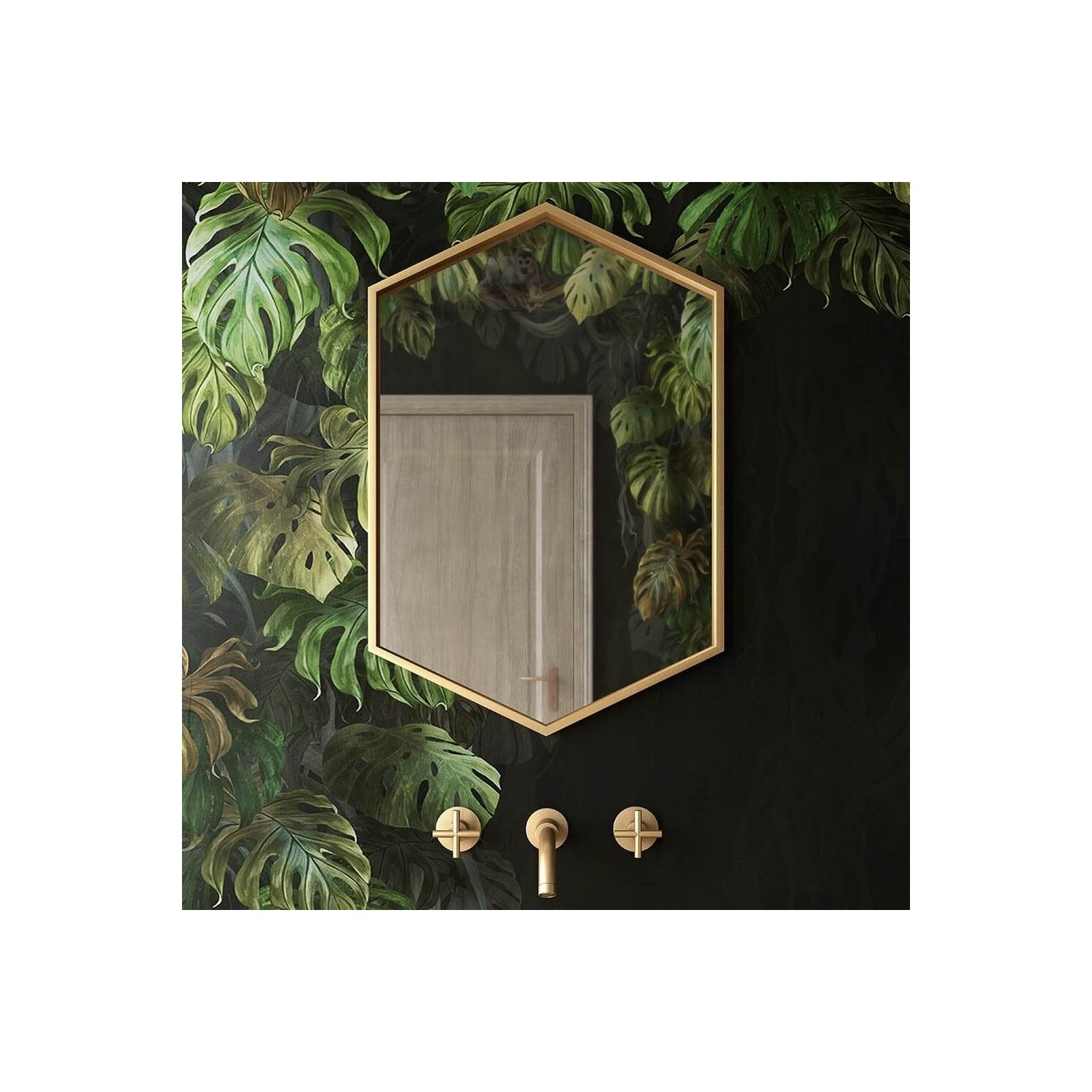 Origins Living Docklands Hexagonal Mirror