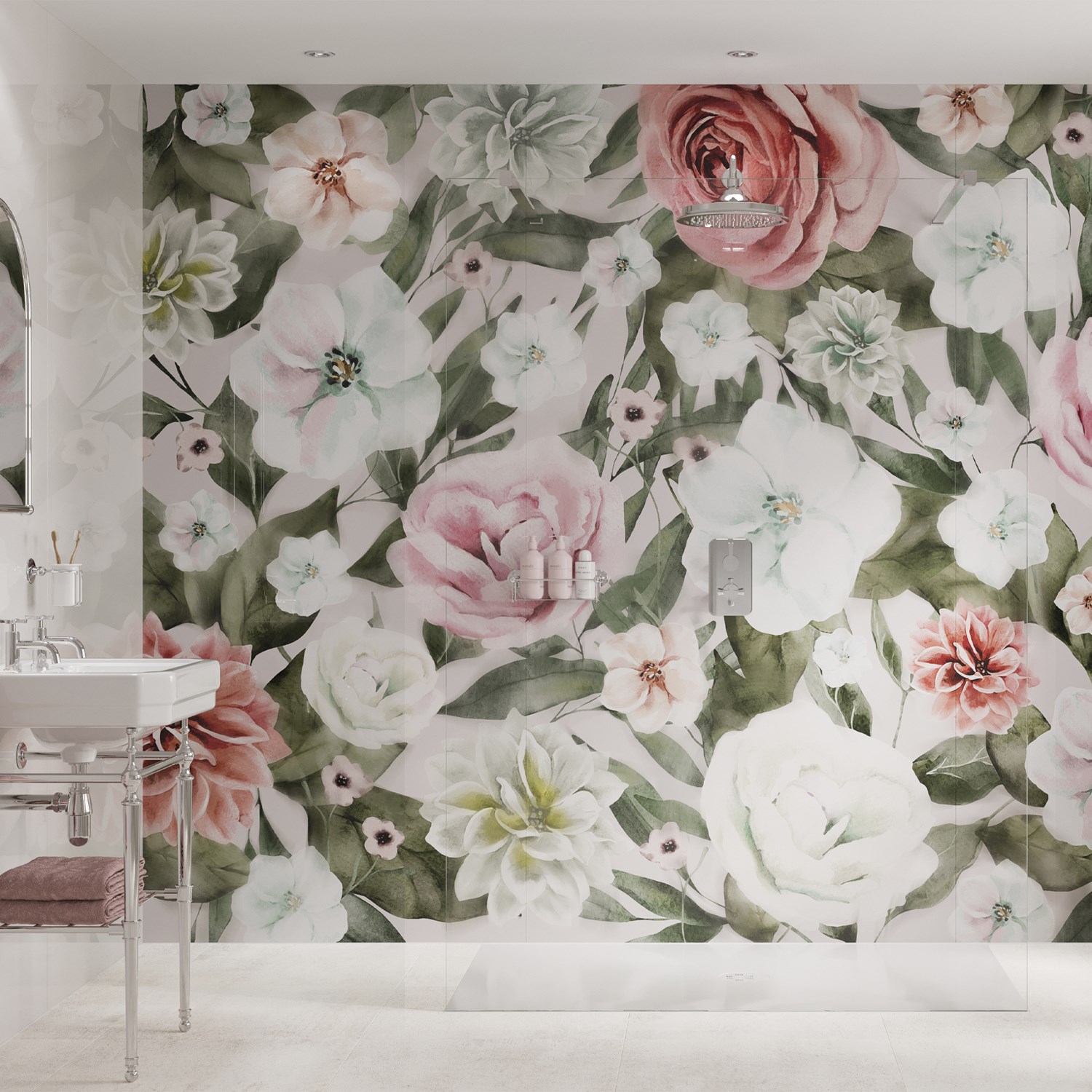 Showerwall Spring Bloom Acrylic Pack Bathroom Wall Panel
