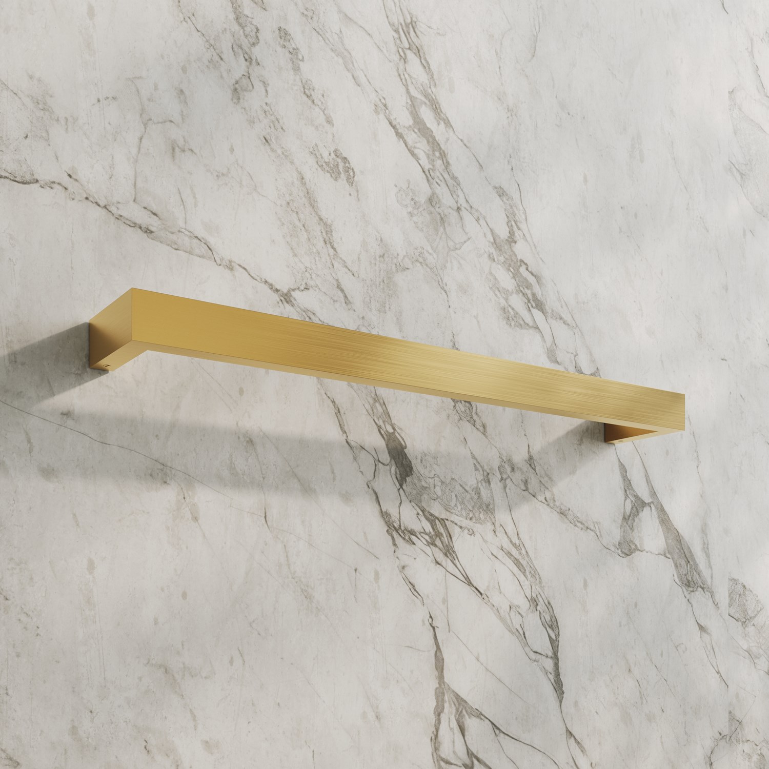 Flare Brushed Brass Electric Heated Towel Rail