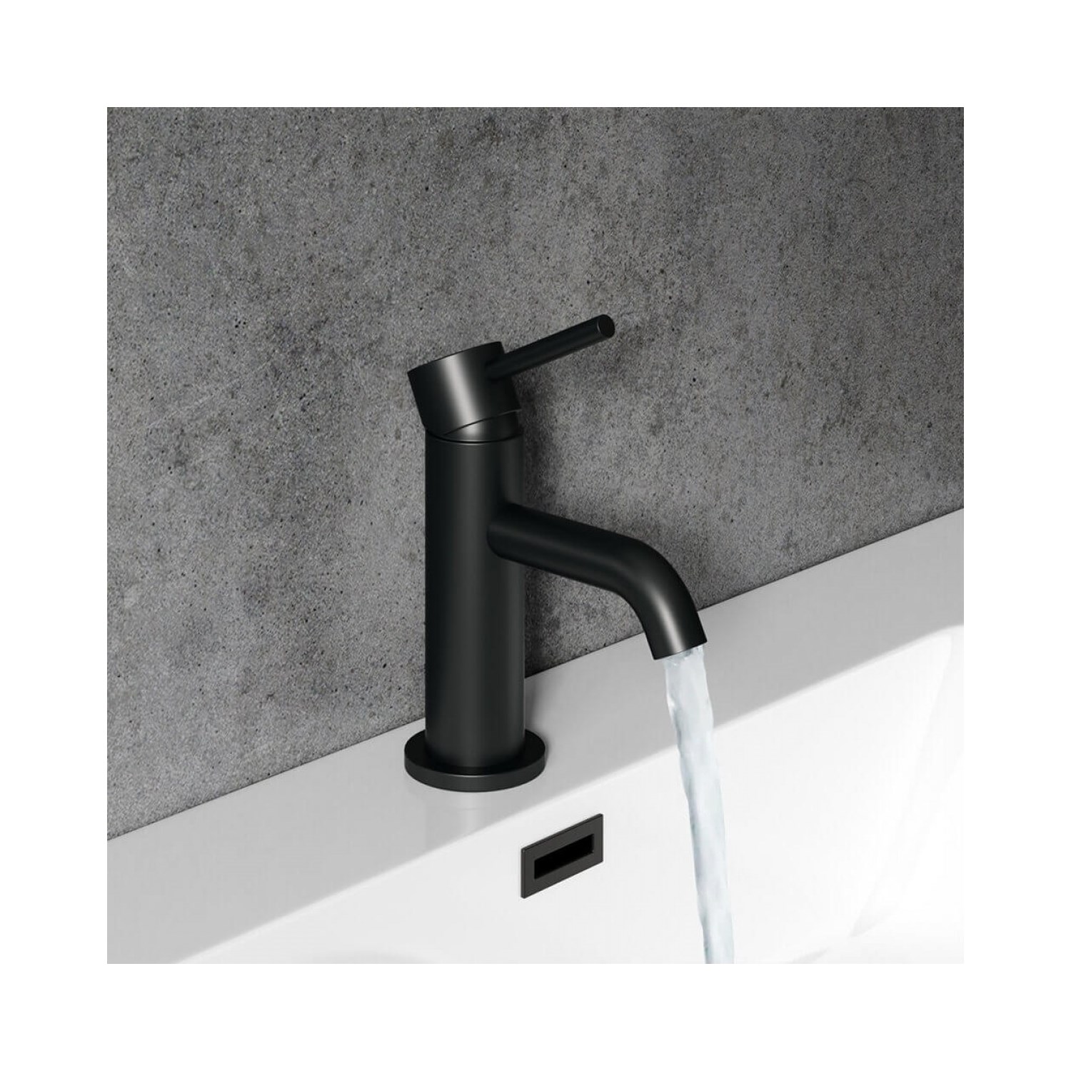 Harbour Clarity Matt Black Mini Basin Mixer Tap & Waste