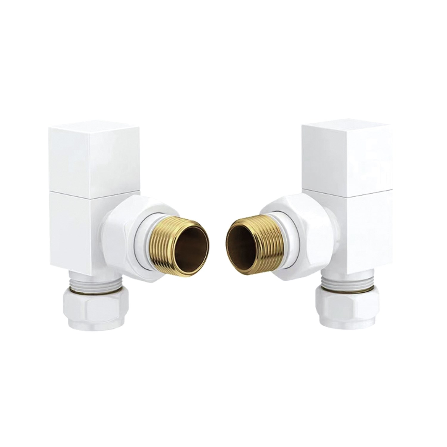 Toasty Square White Manual Radiator Valves | Drench