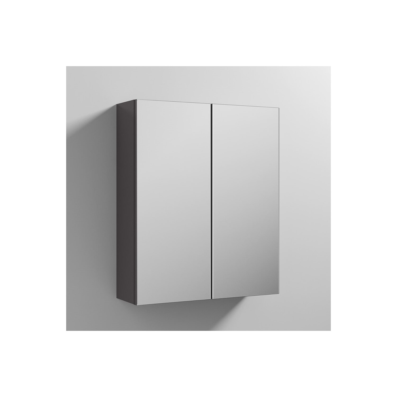 Emily 600mm Double Door Mirror Cabinet Gloss