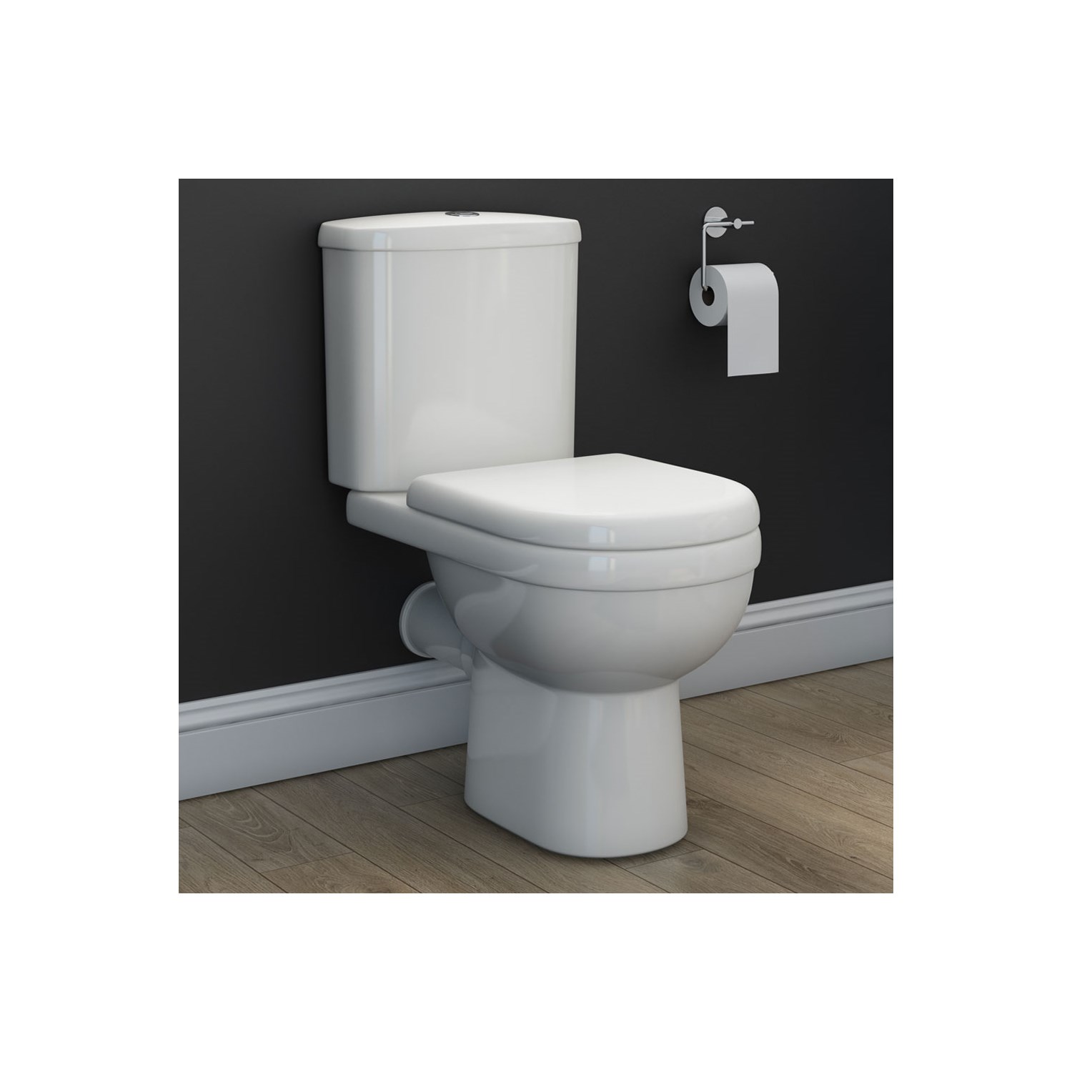 Vellamo Connect Rimless Close Coupled Toilet & Soft Close Seat