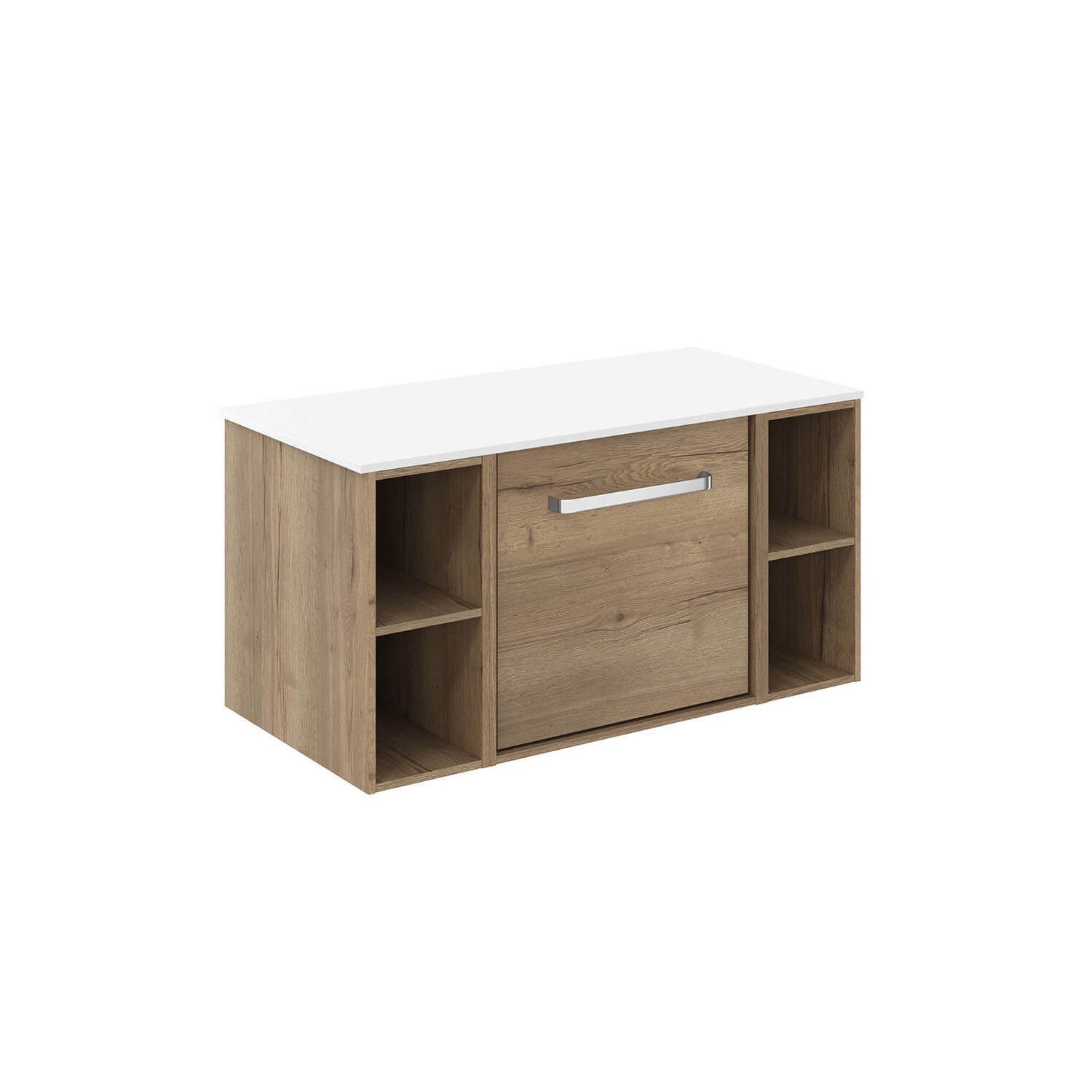 Crosswater Infinity Single Wall Mounted Drawer Unit and Double Base Unit with Worktop -