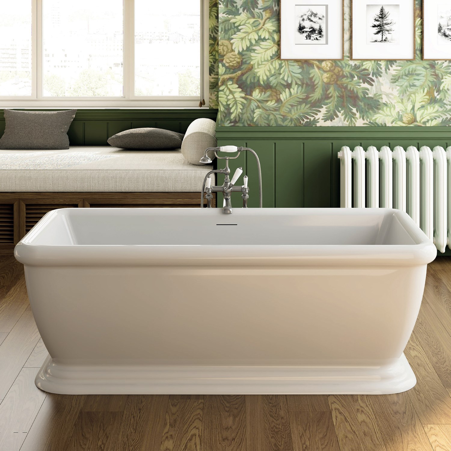 Vincent Alexander Wardour White Freestanding Bath - 1730 x 790mm