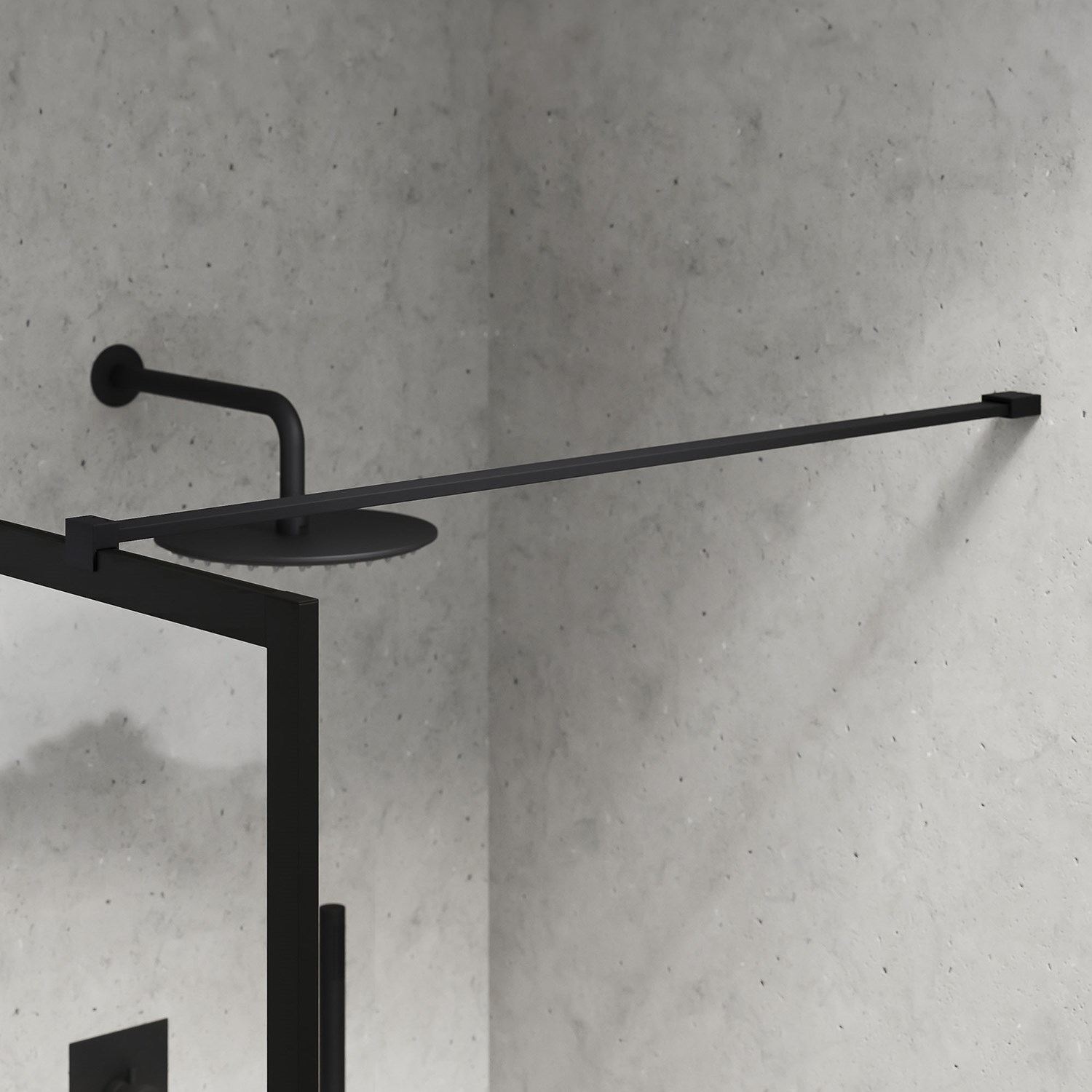 Matt Flat Support Arm Wetroom Panels