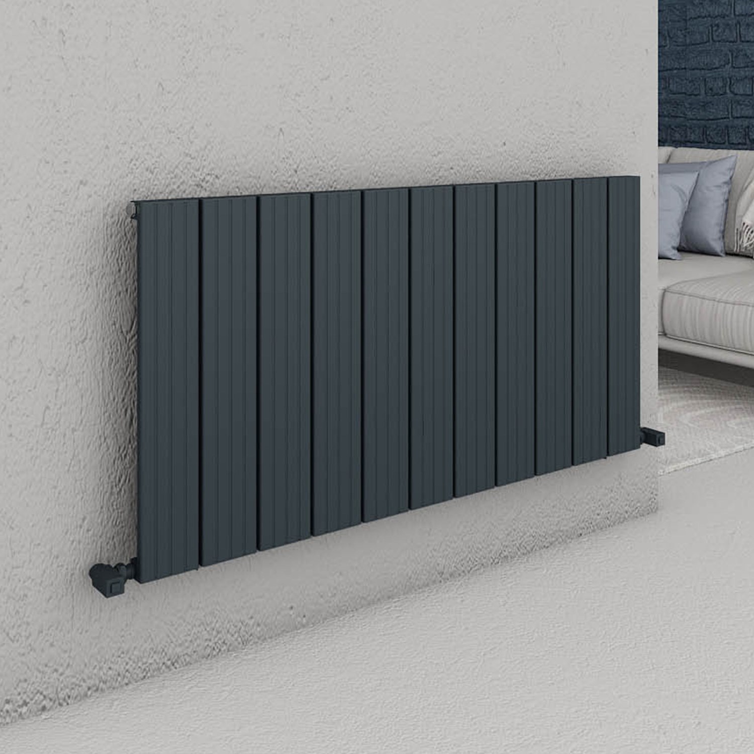 Chambord Single Panel Horizontal Aluminium Radiator