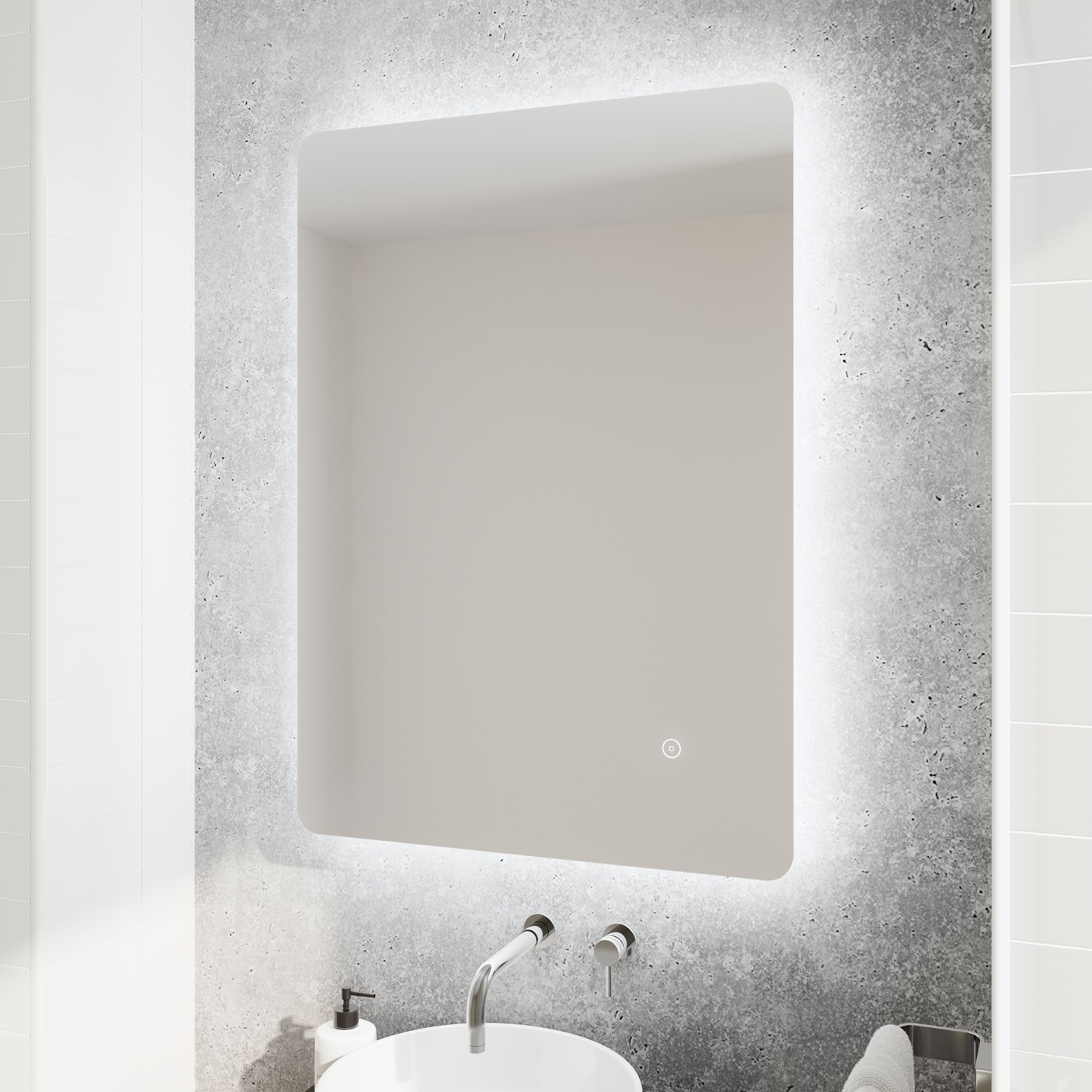 Harbour Clarity LED Mirror with Demister Pad & Colour Change LEDs - 600 x 800mm