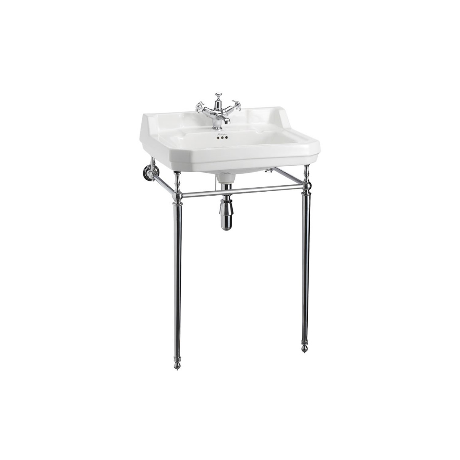 Burlington Edwardian 61cm Basin & Chrome Basin Stand